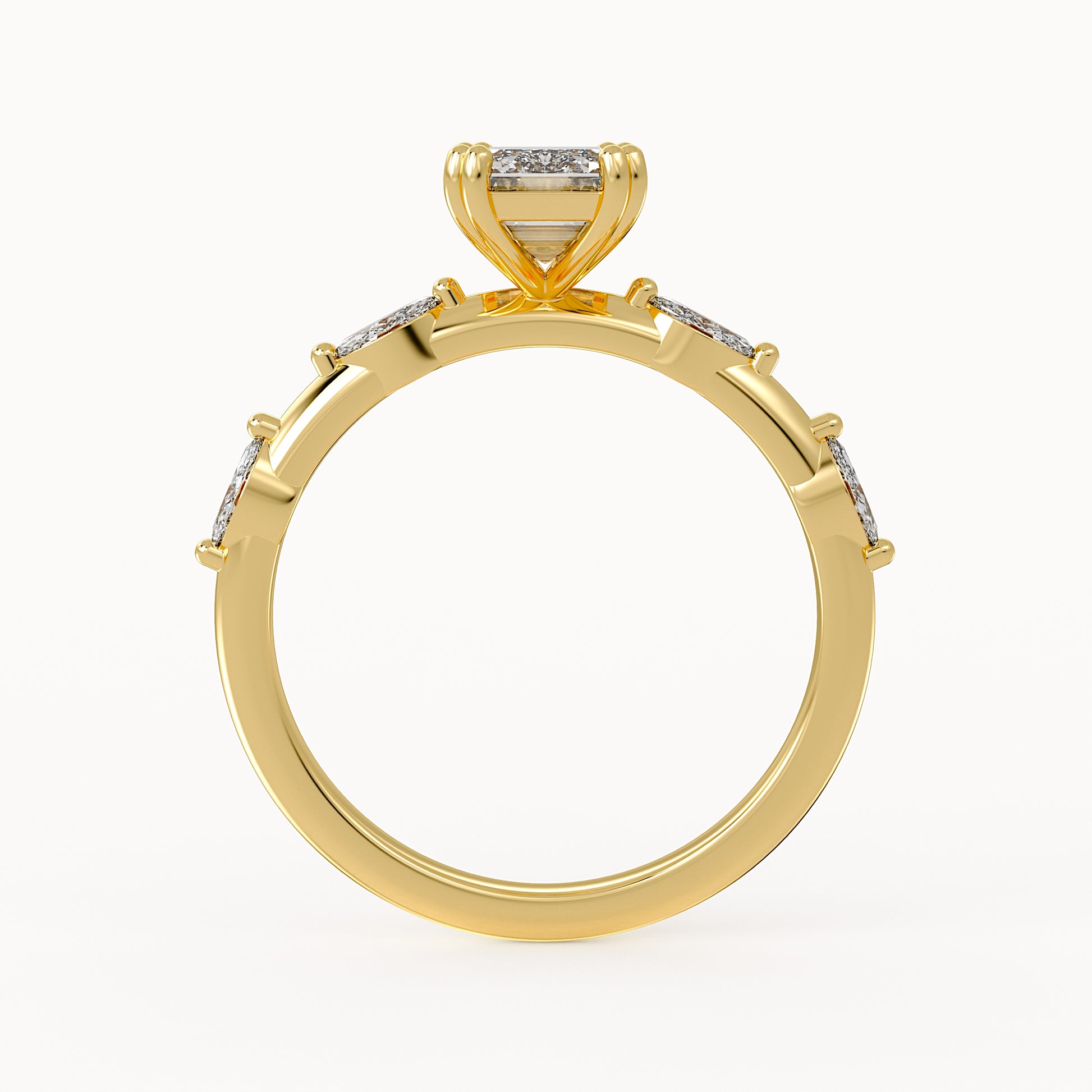 Emily - Yellow Gold - emily-YG-emerald-front