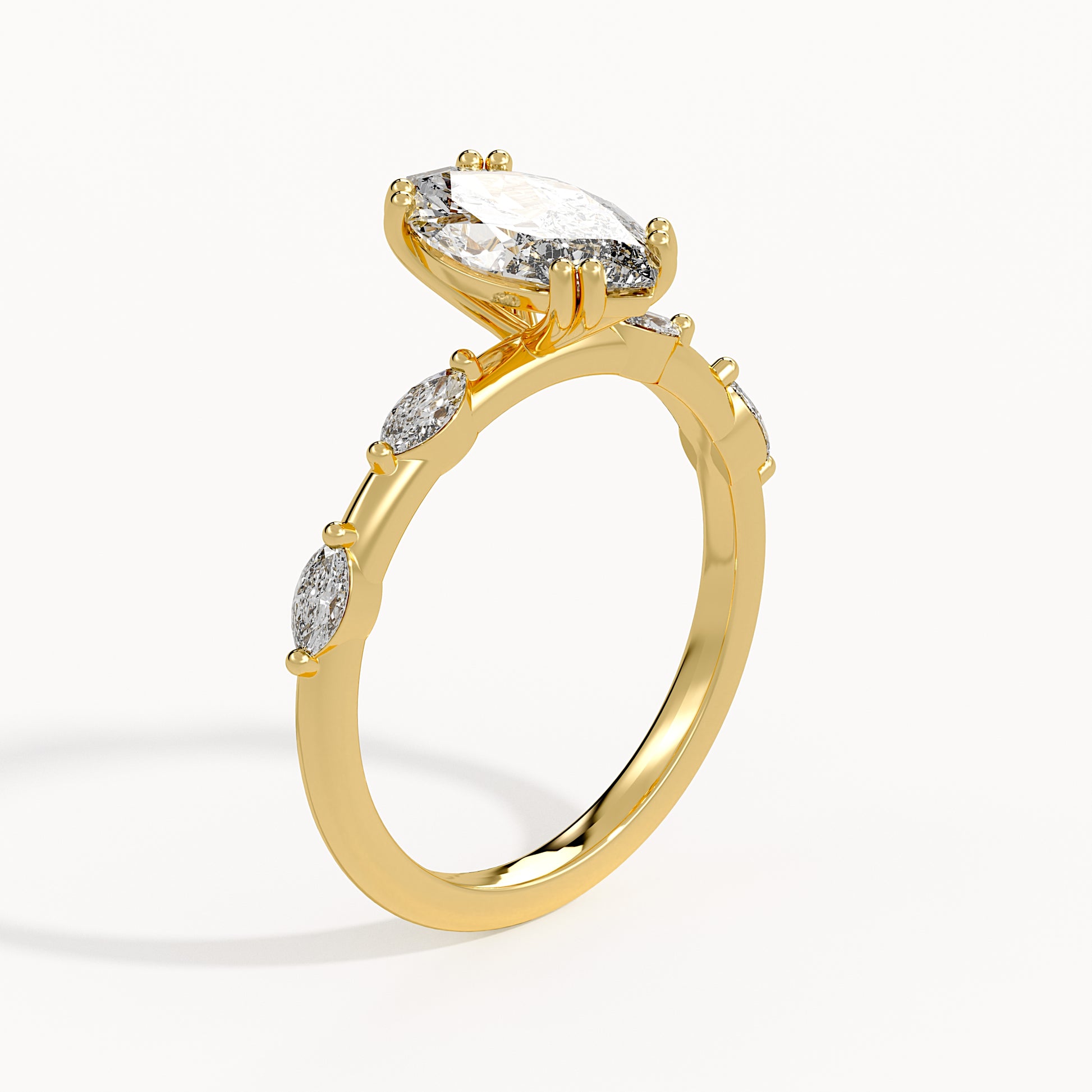 Emily - Yellow Gold - emily-YG-marquise-angle