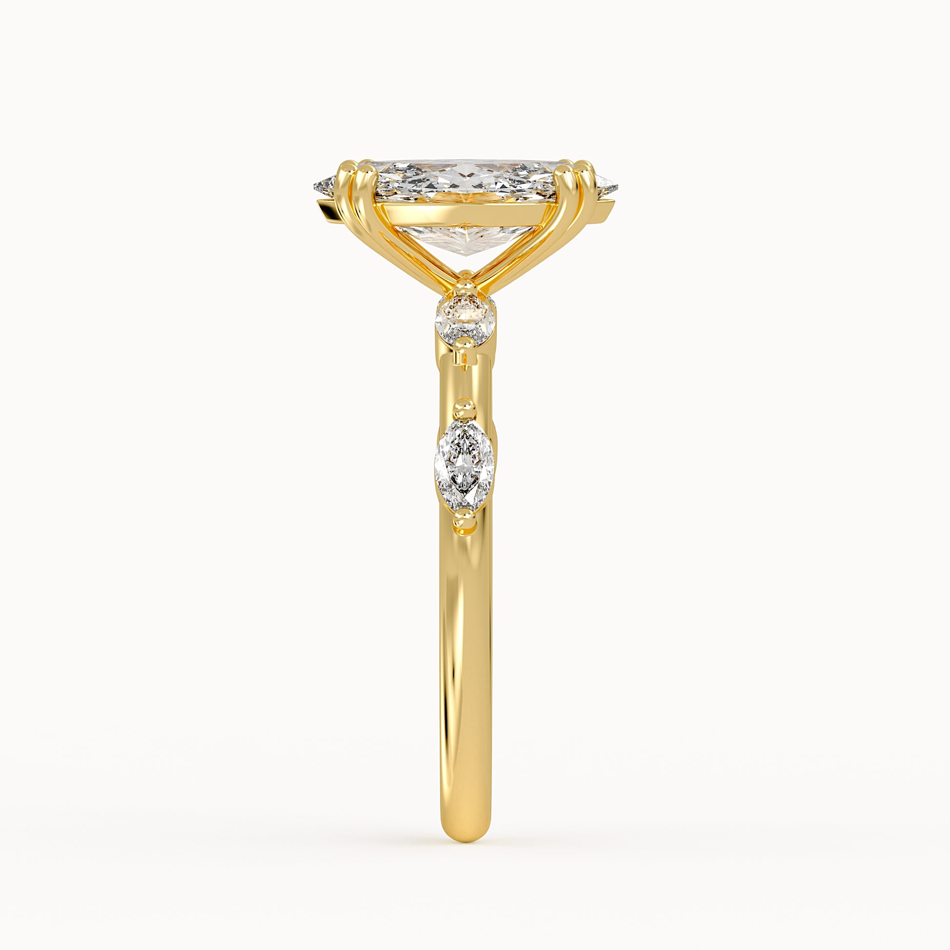 Emily - Yellow Gold - emily-YG-marquise-side