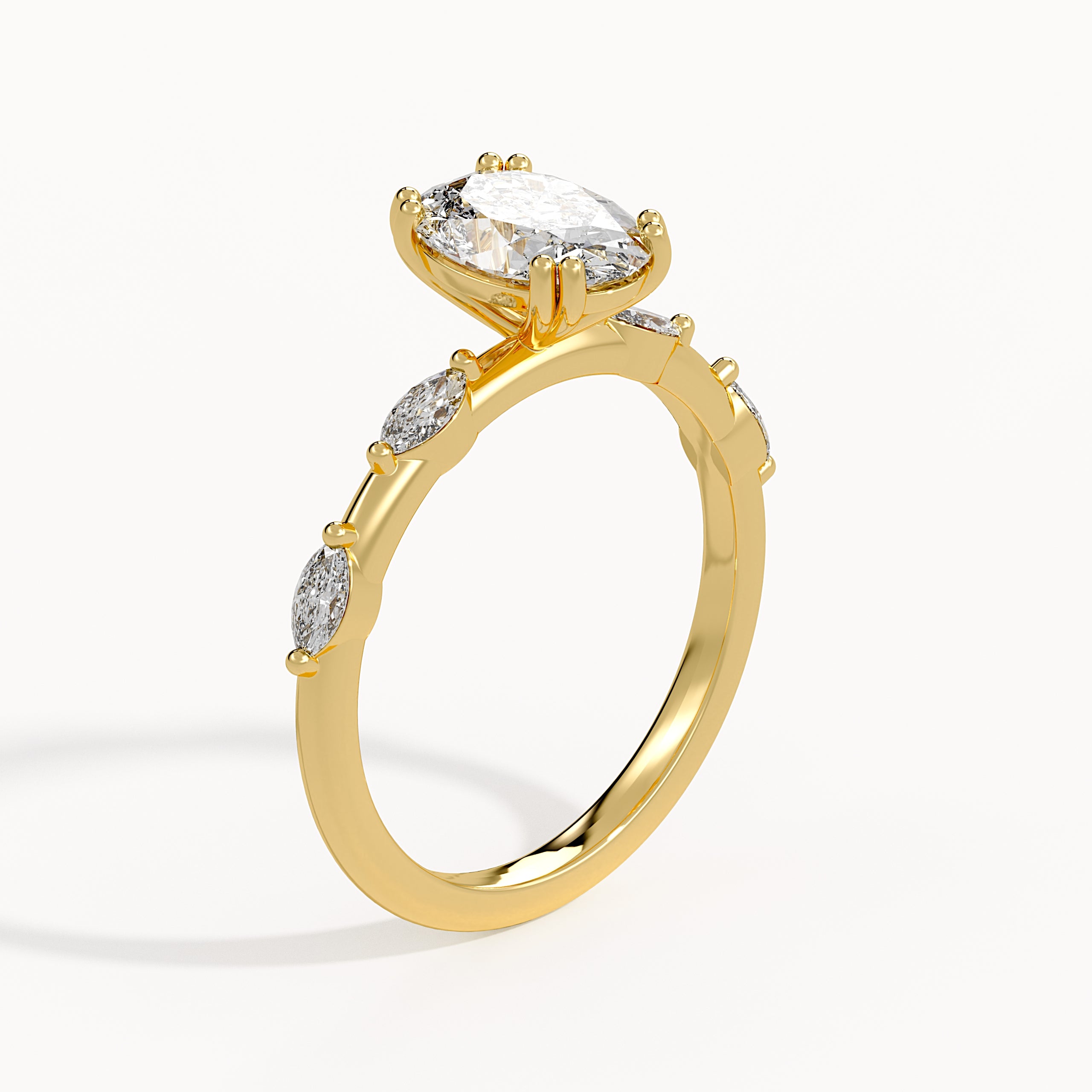 Emily - Yellow Gold - emily-YG-oval-angle