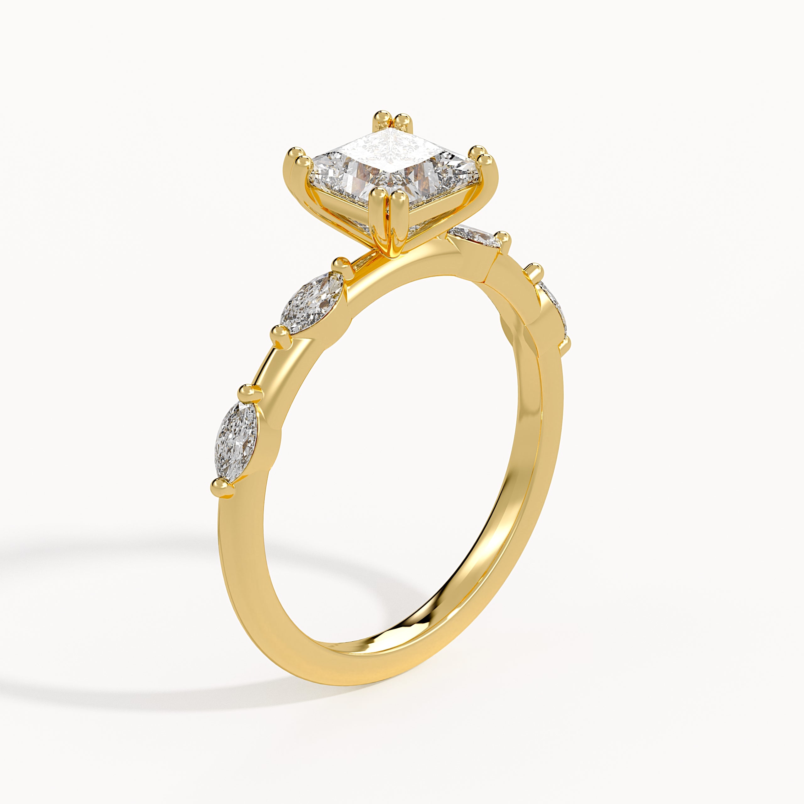 Emily - Yellow Gold - emily-YG-princess-angle
