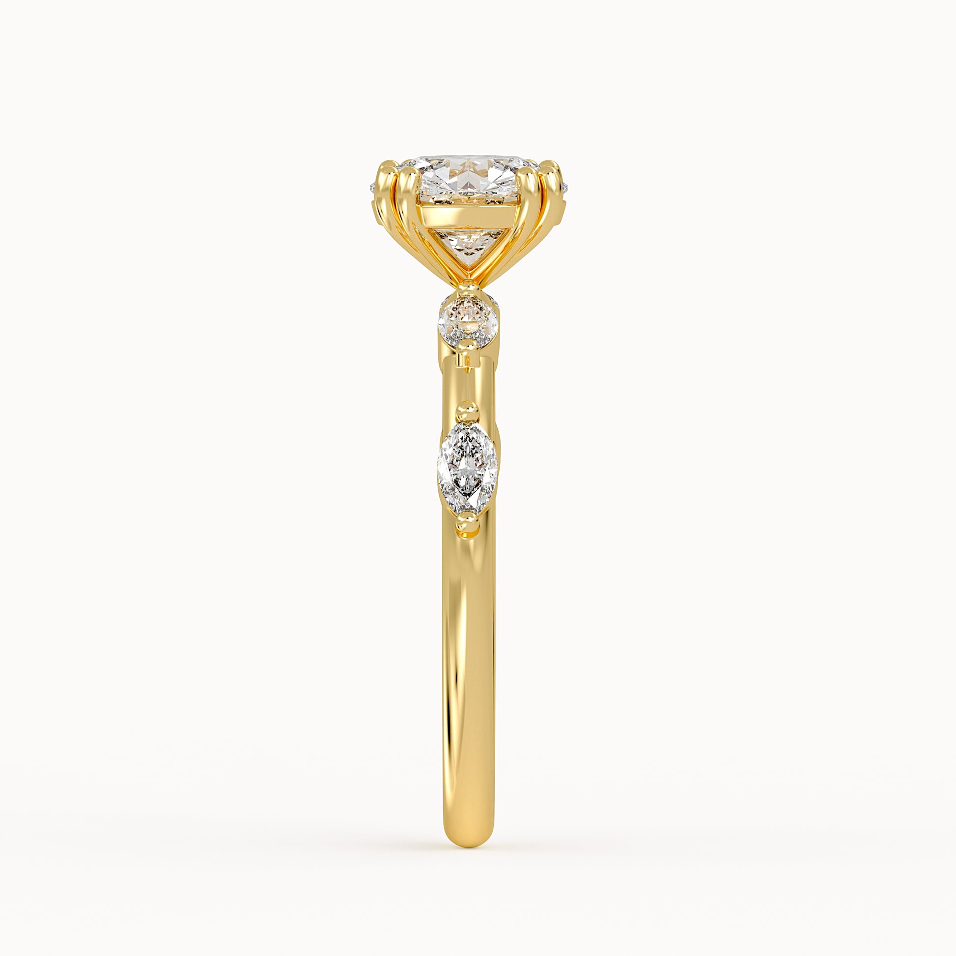 Emily - Yellow Gold - emily-YG-round-side