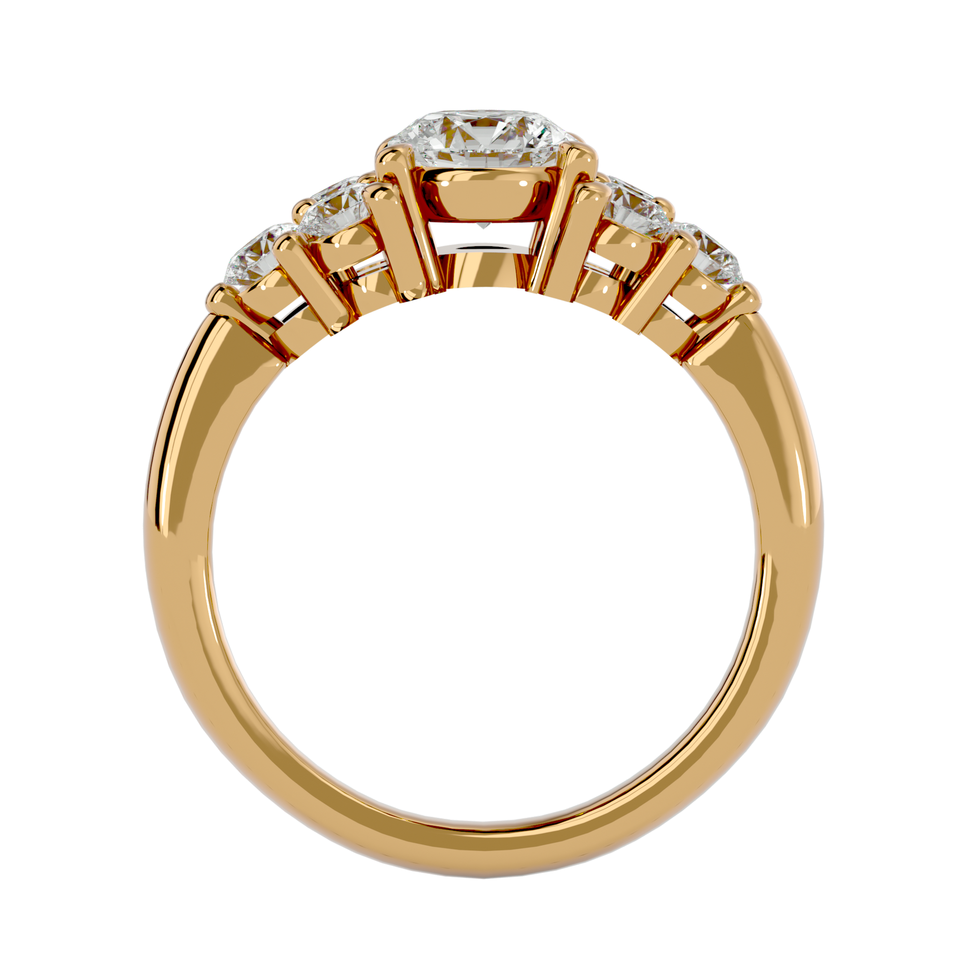 Eve - Yellow Gold - round-front