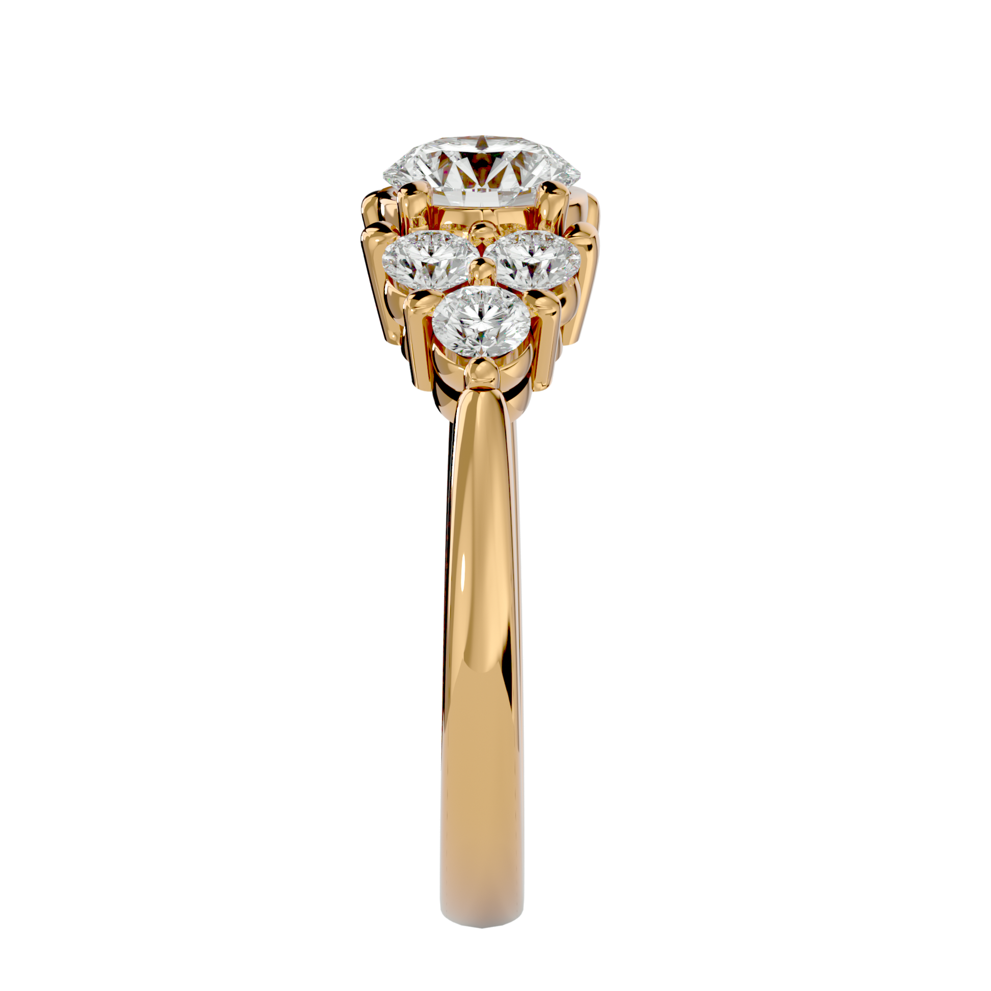 Eve - Yellow Gold - round-side