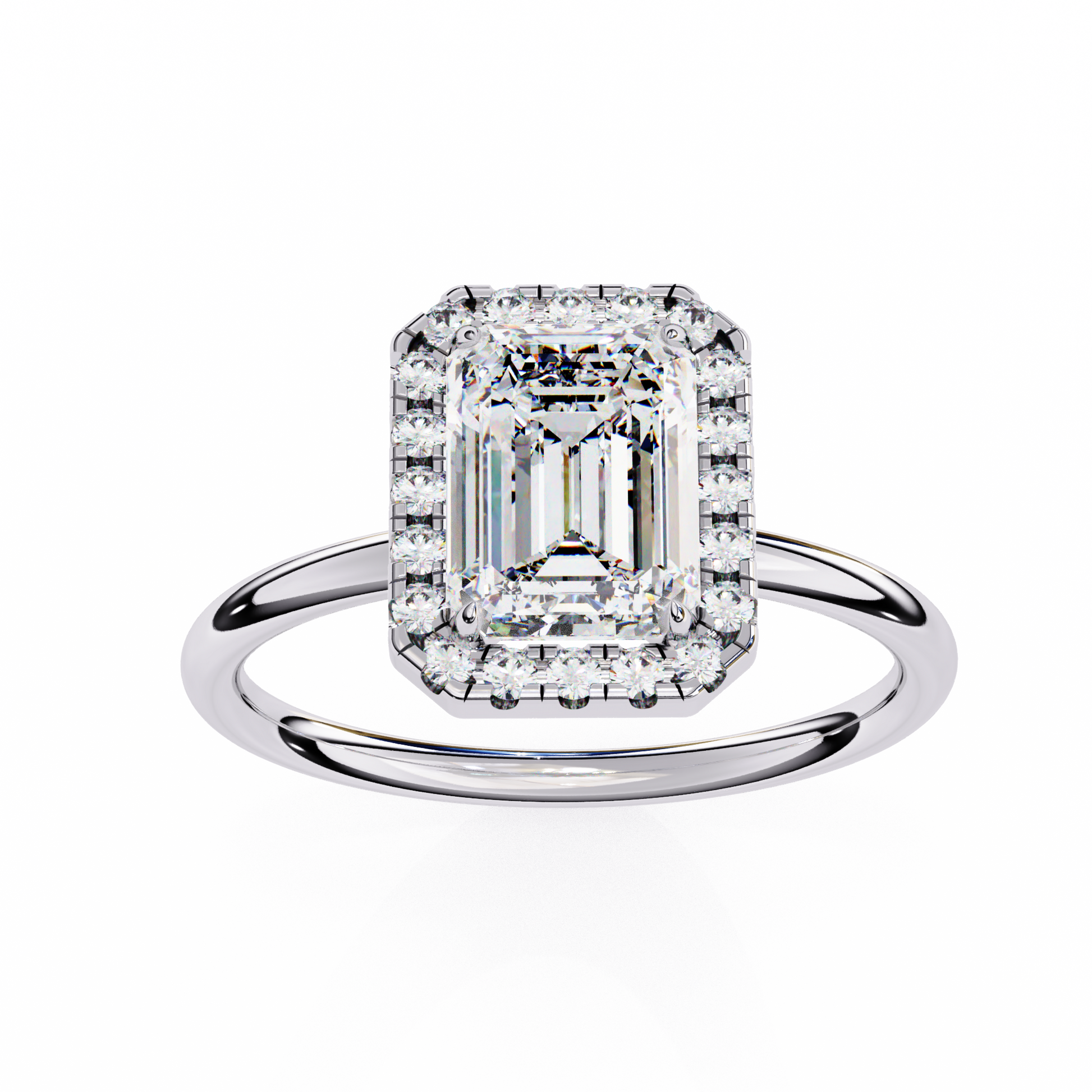 Flora - White Gold - emerald-angle-3