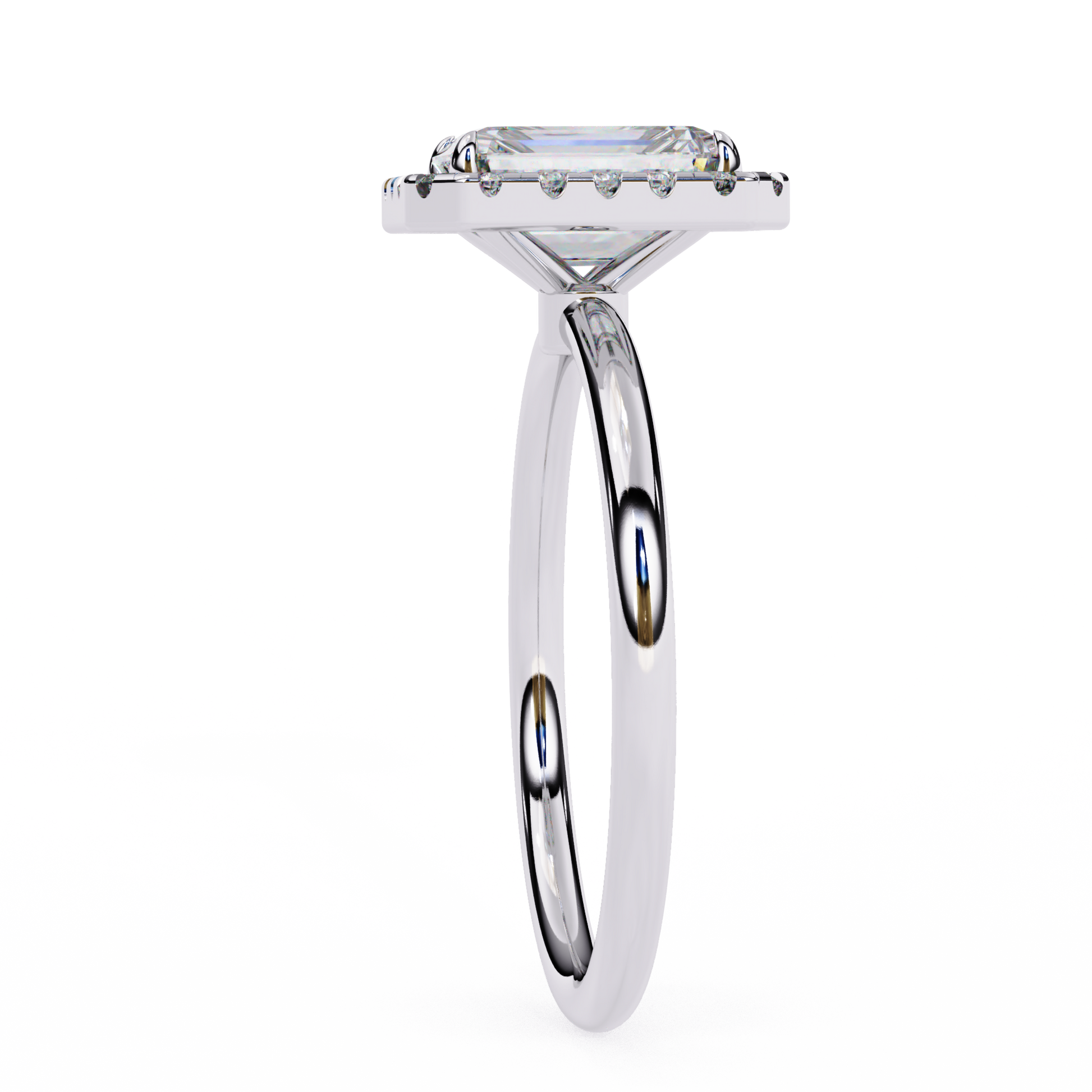 Flora - White Gold - emerald-side