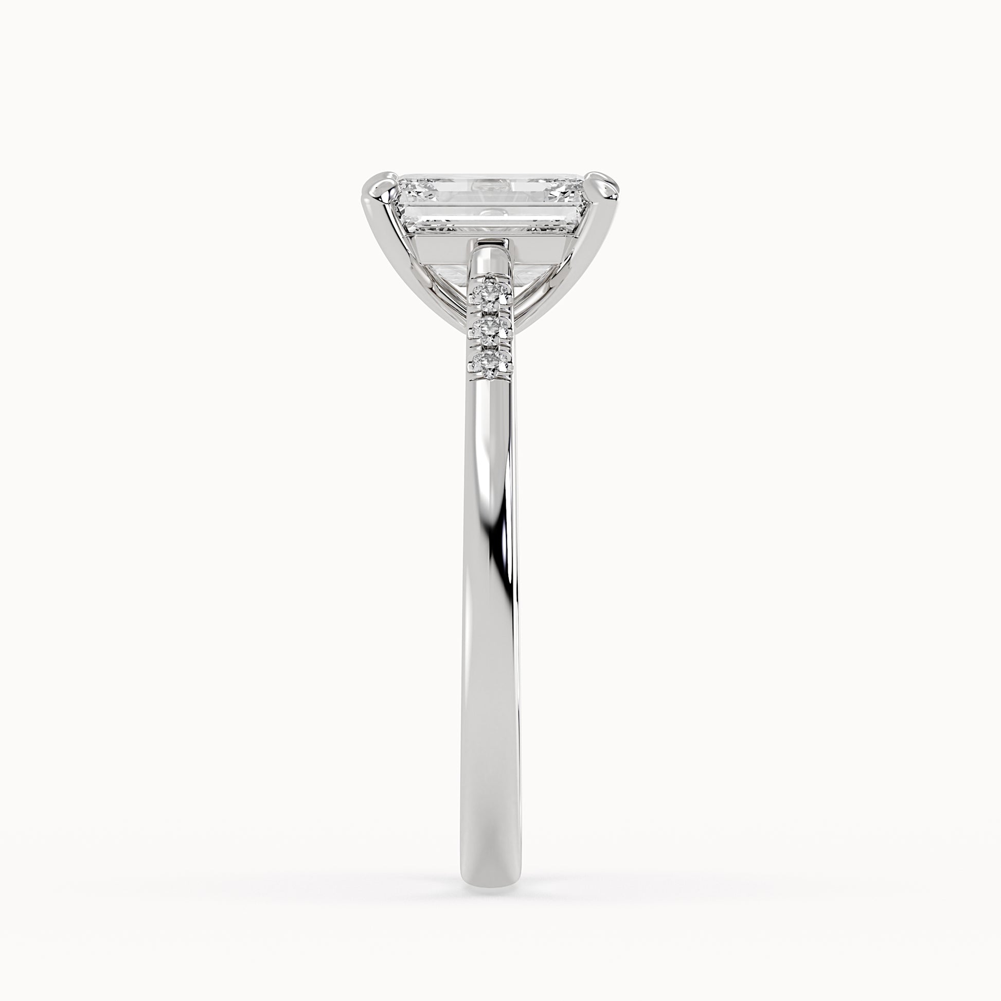 Grace - White Gold - grace-WG-emerald-side