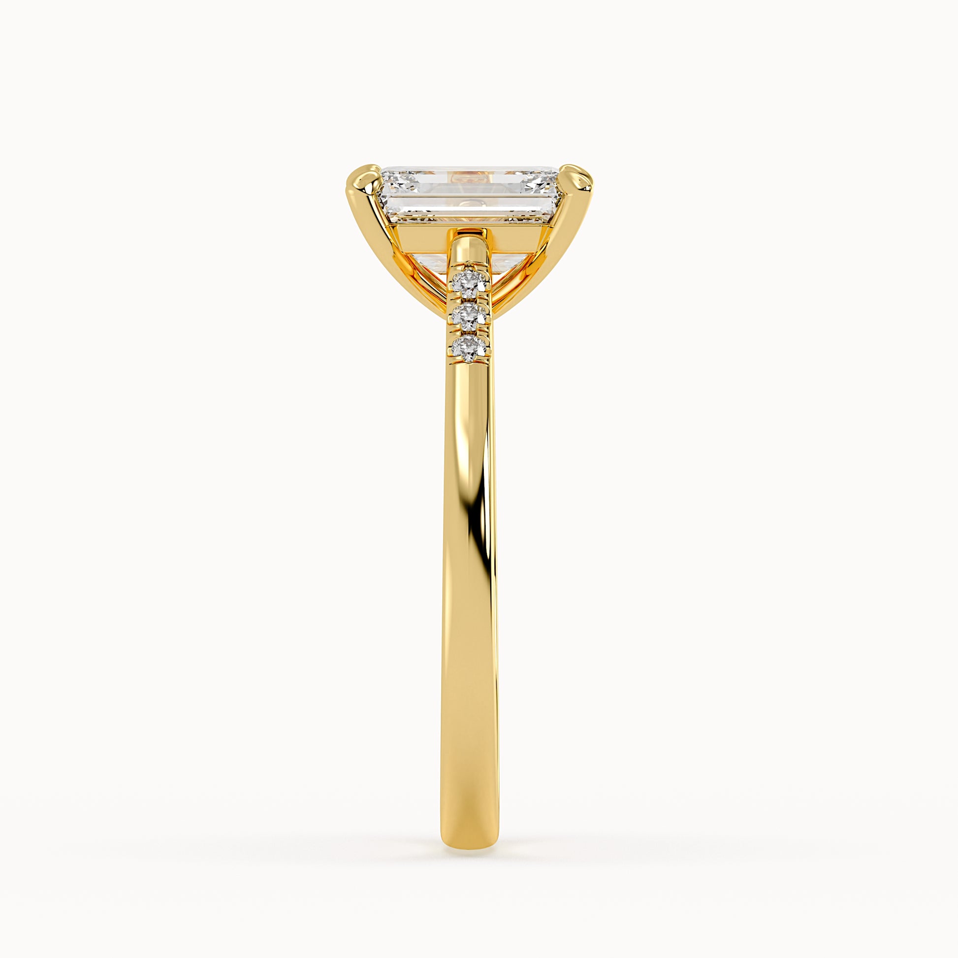 Grace - Yellow Gold - grace-YG-emerald-side