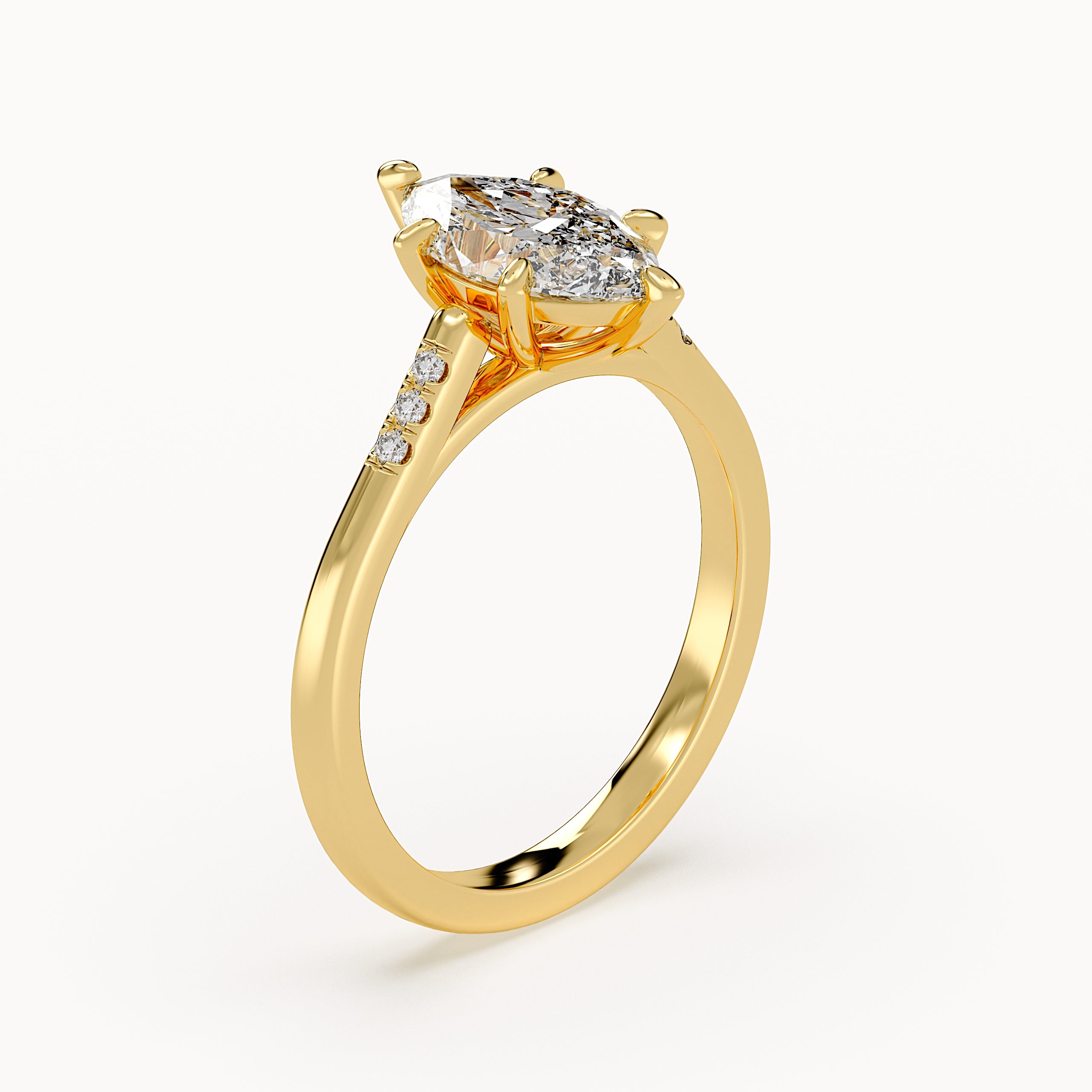 Grace - Yellow Gold - grace-YG-marquise-angle