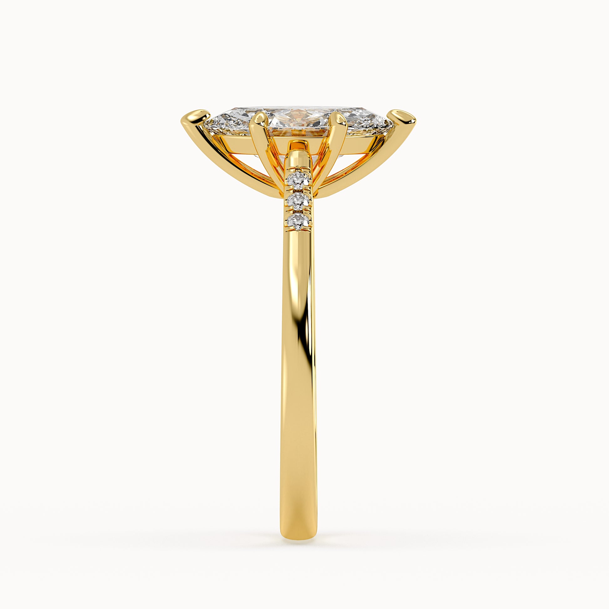 Grace - Yellow Gold - grace-YG-marquise-side