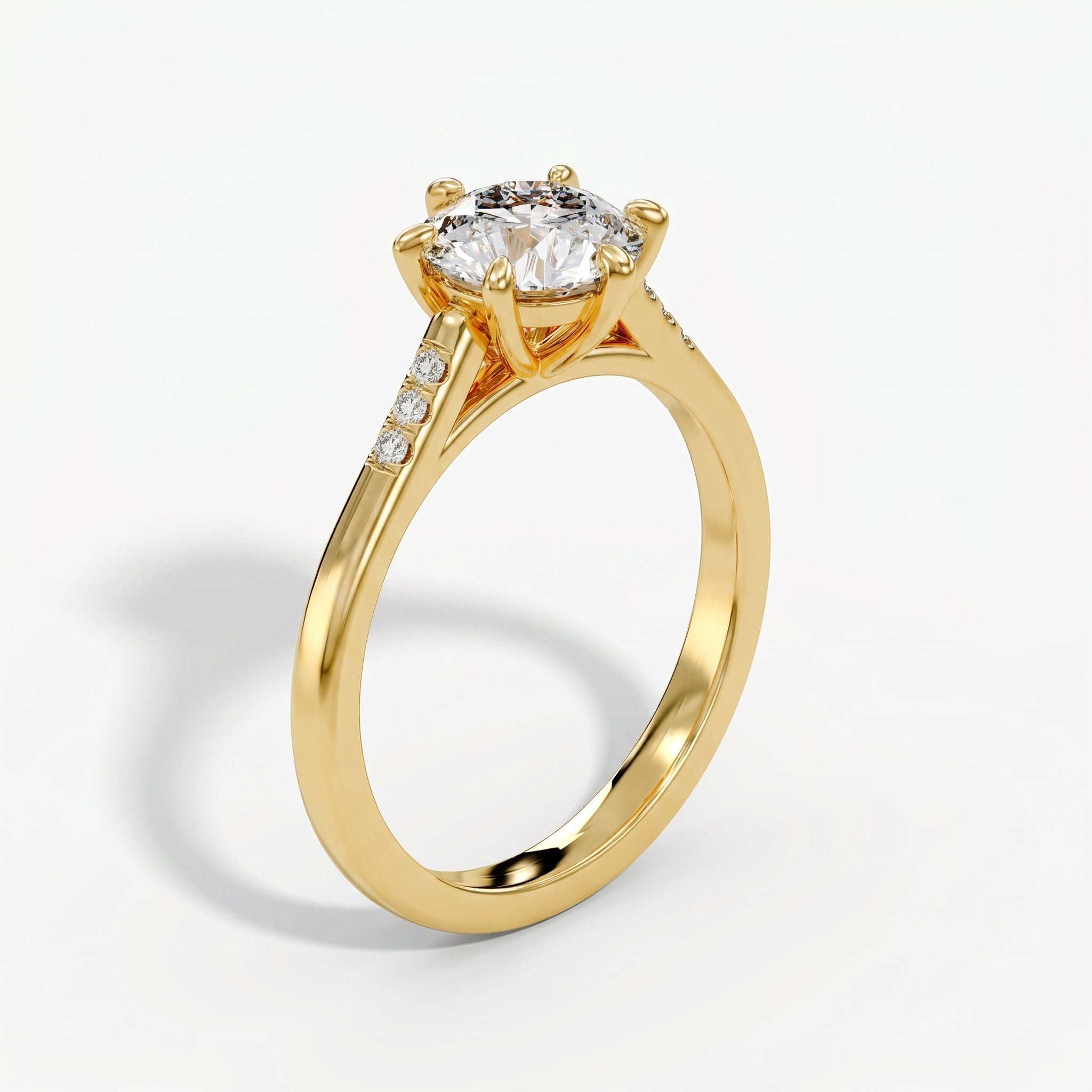 Grace - Yellow Gold - grace-YG-round-angle