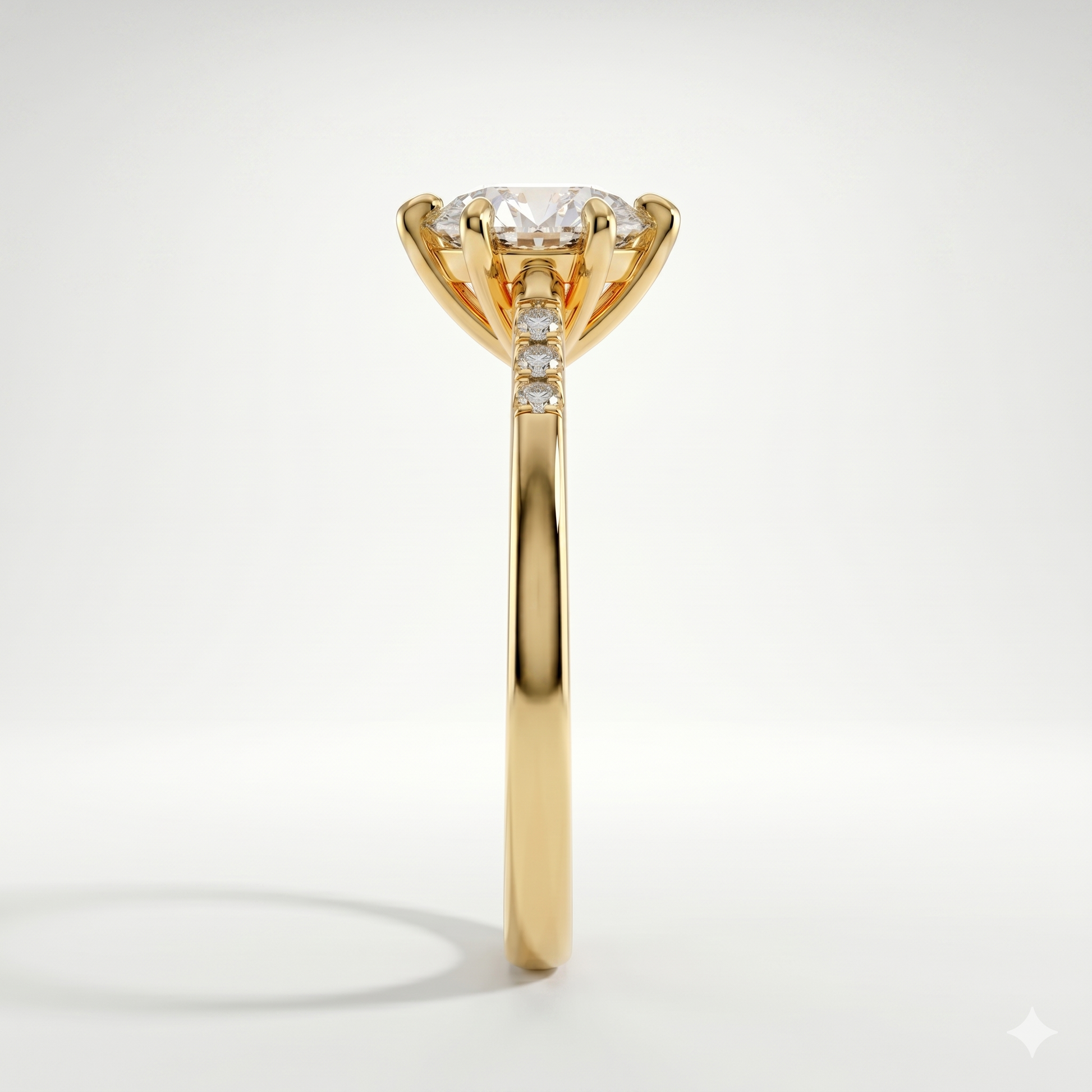 Grace - Yellow Gold - grace-YG-round-side