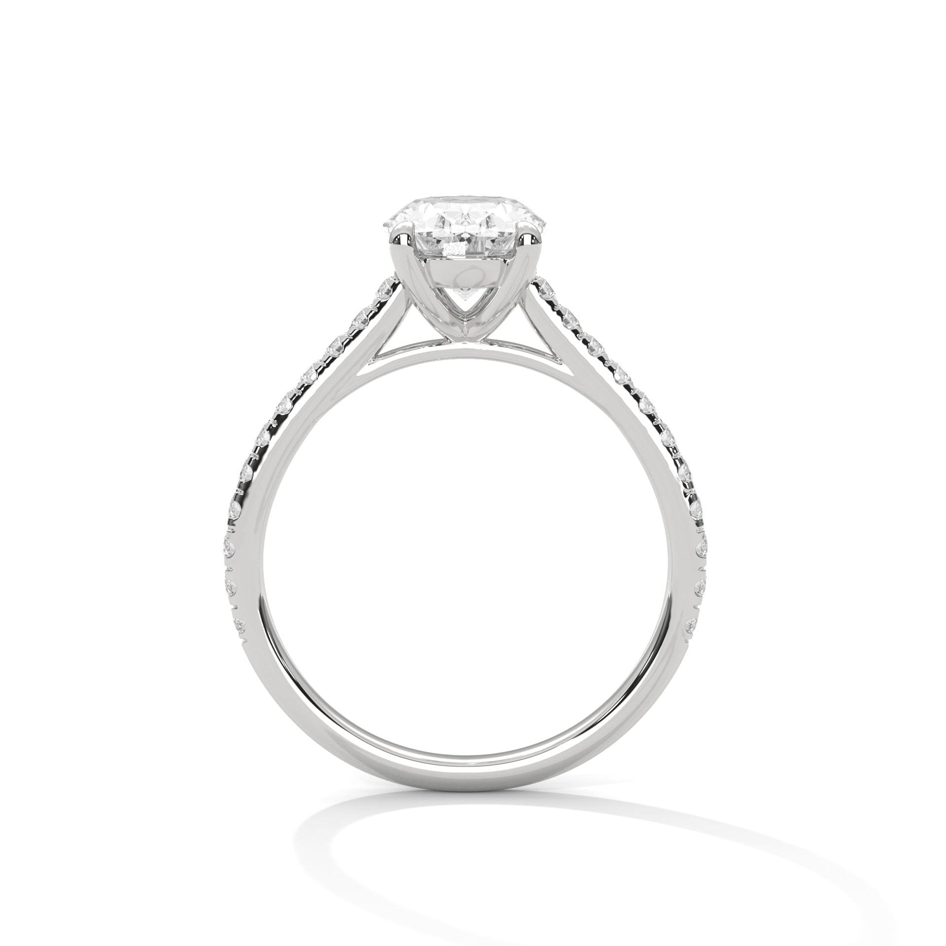 Greta - White Gold - oval-front