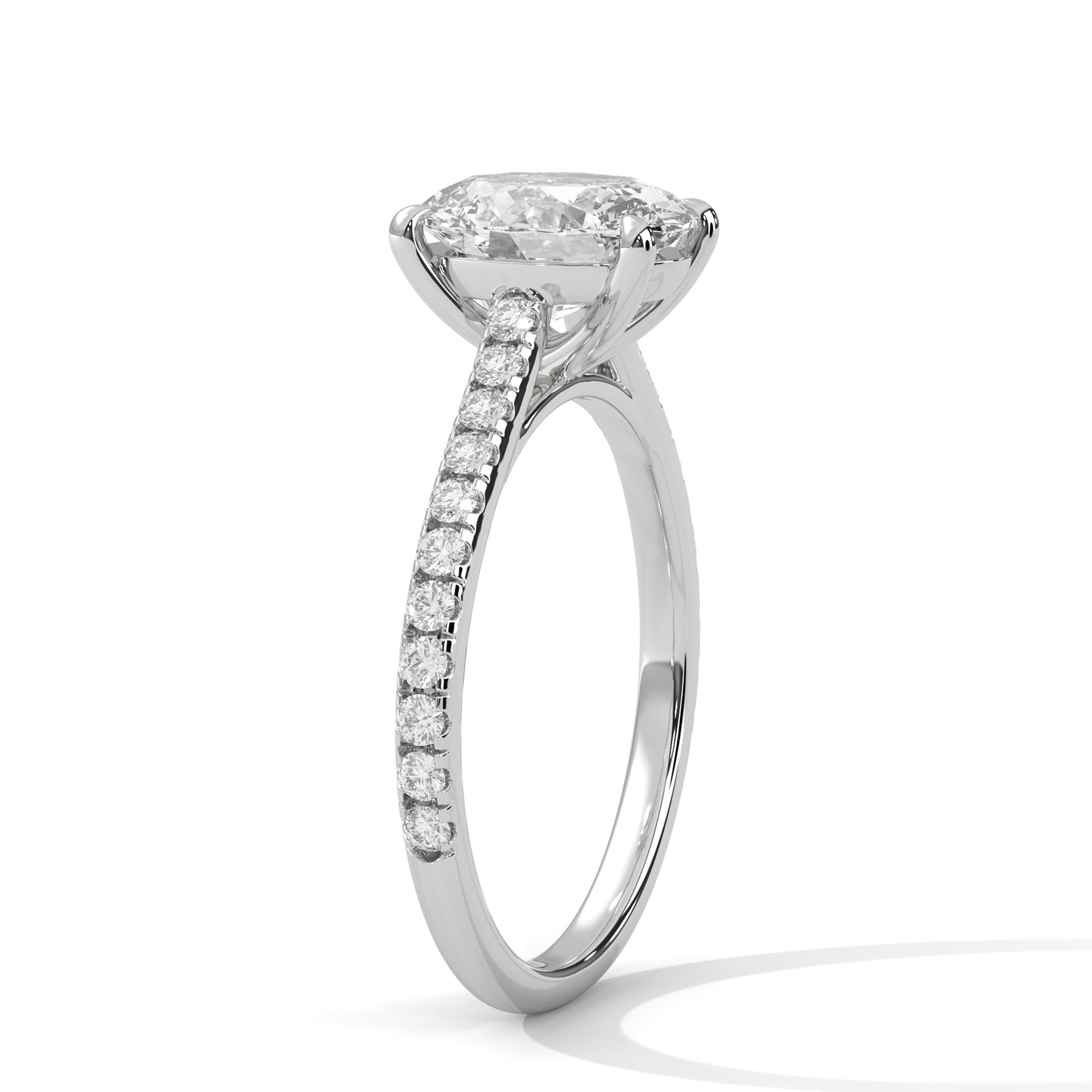 Greta - White Gold - oval-side