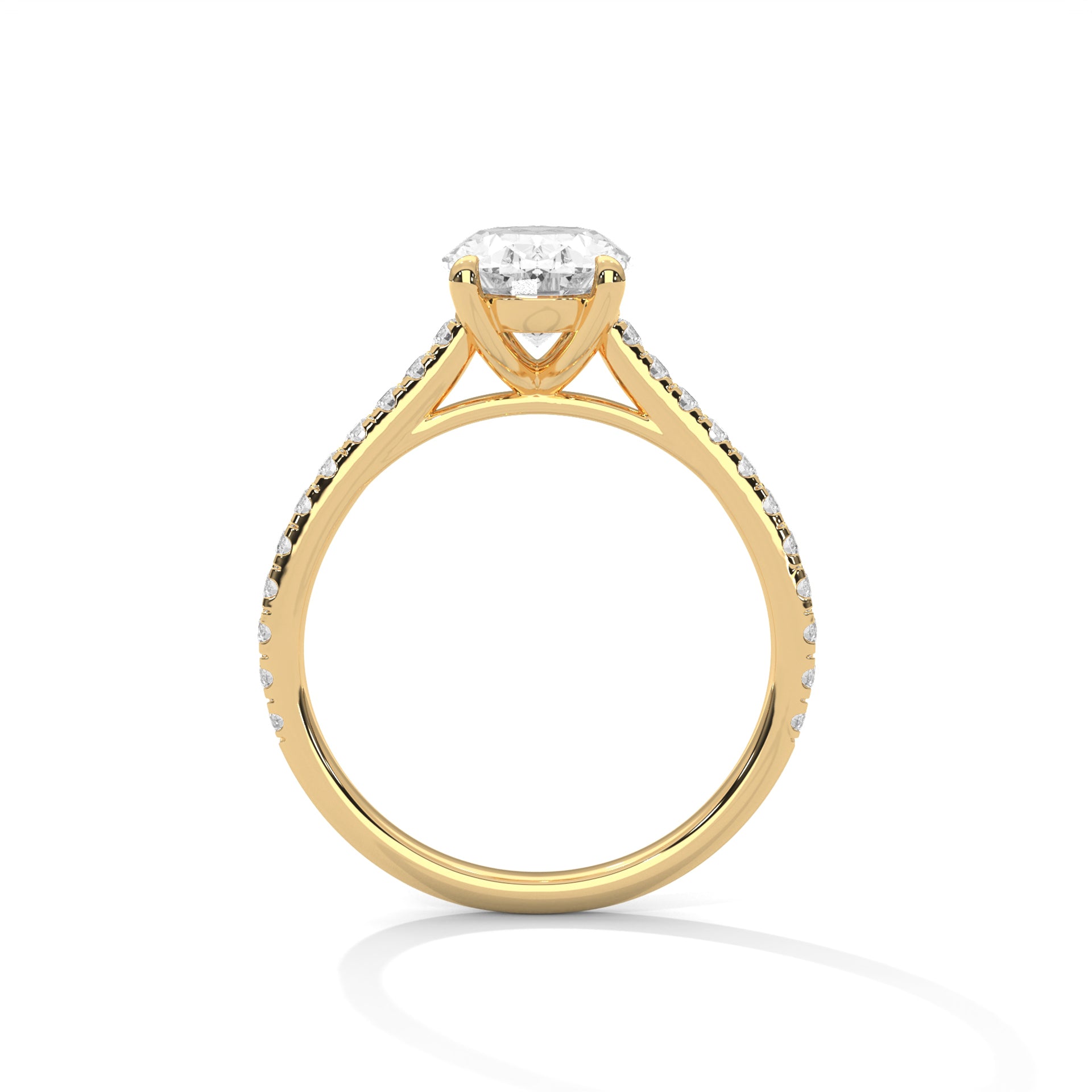 Greta - Yellow Gold - oval-front