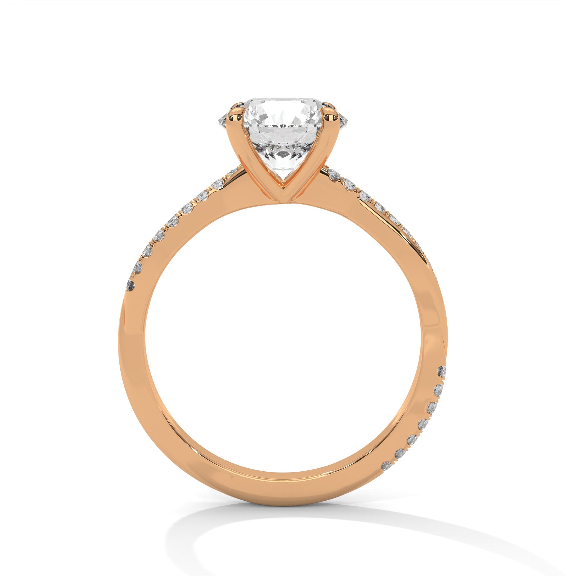 Hana - Rose Gold - hana-RG-round-front