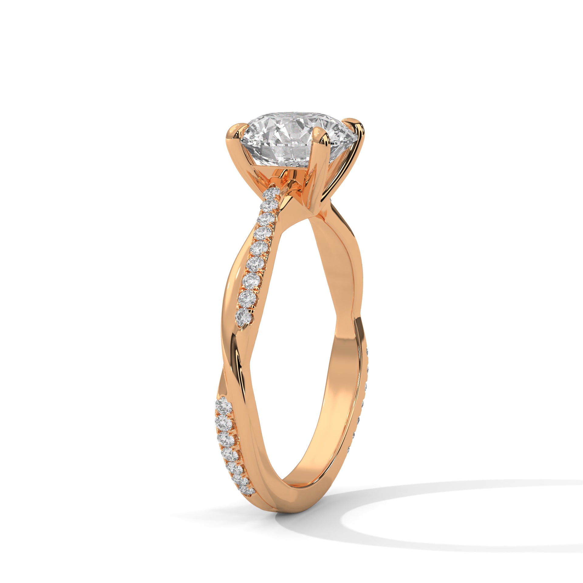 Hana - Rose Gold - hana-RG-round-side