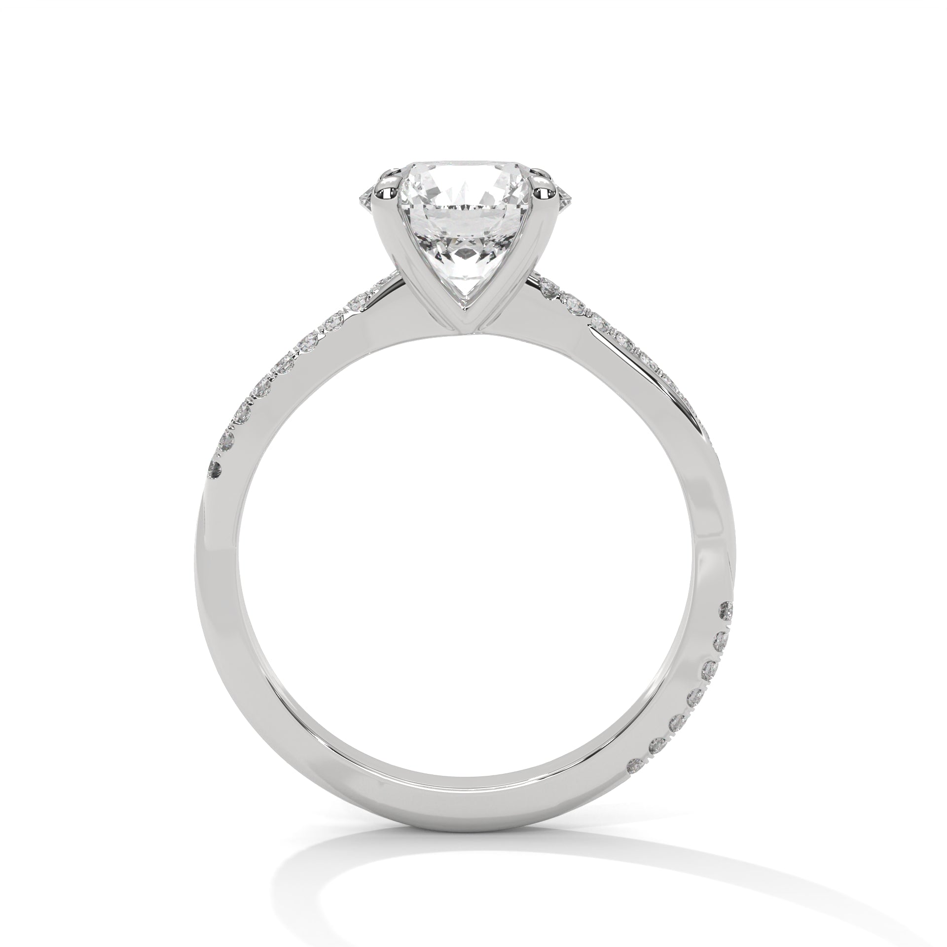 Hana - White Gold - hana-WG-round-front