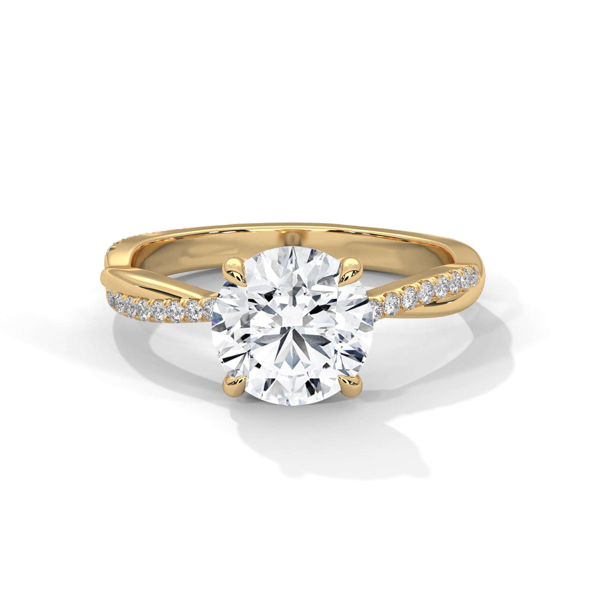Hana - Yellow Gold - hana-YG-round-hero