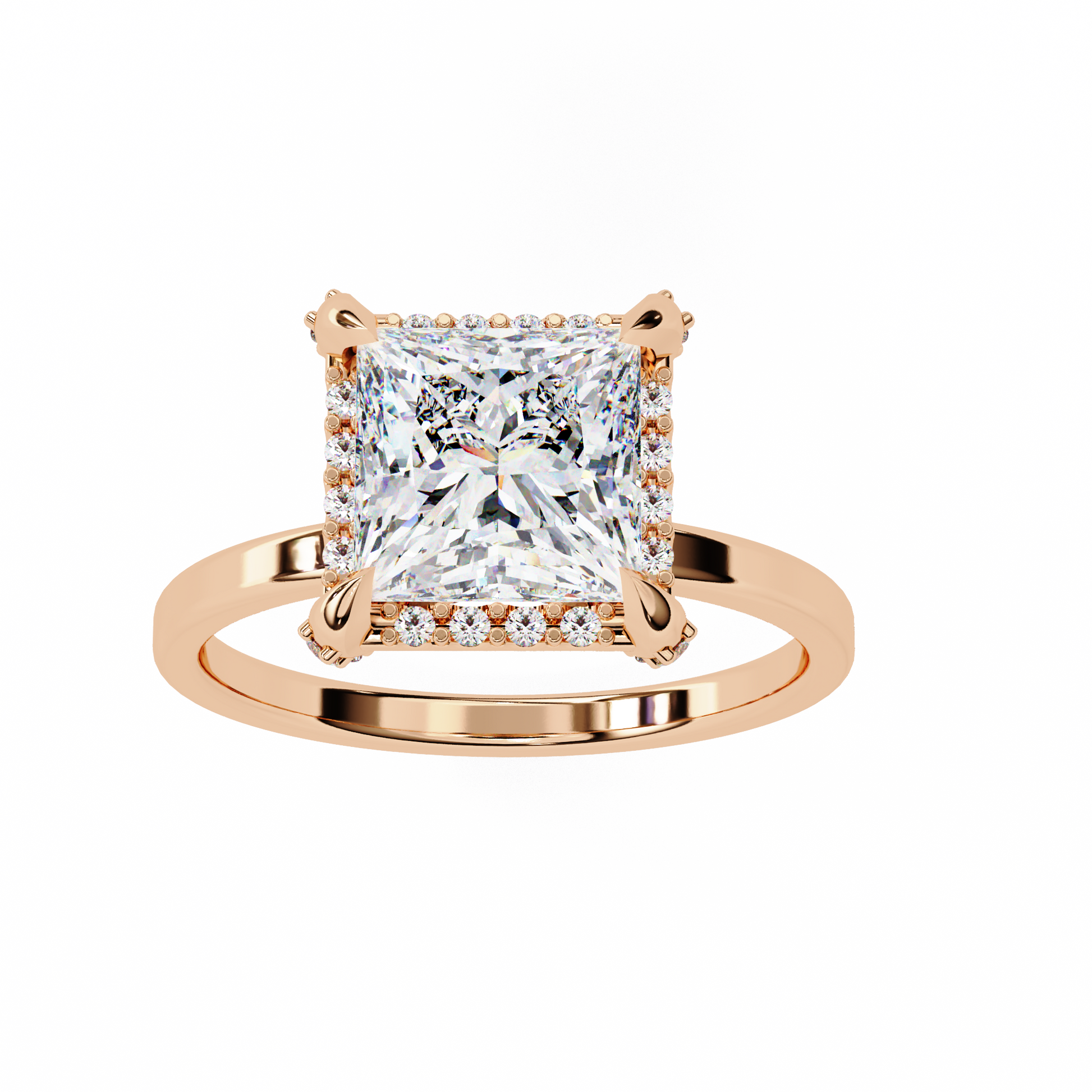 Helena - Rose Gold - helena-RG-princess-angle