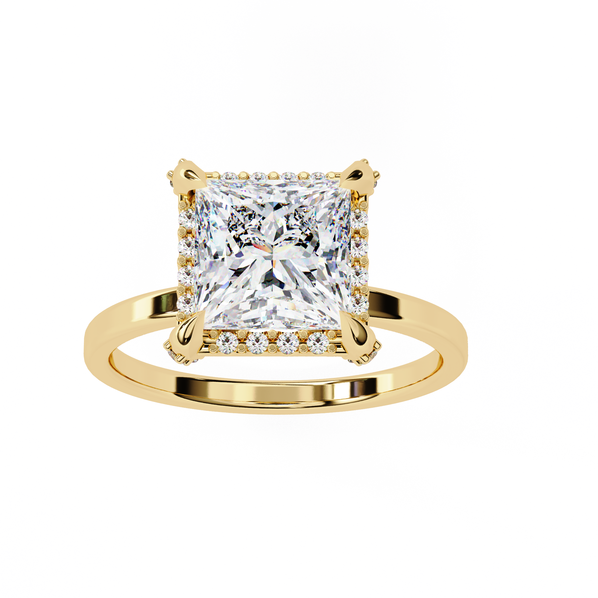 Helena - Yellow Gold - helena-YG-princess-angle