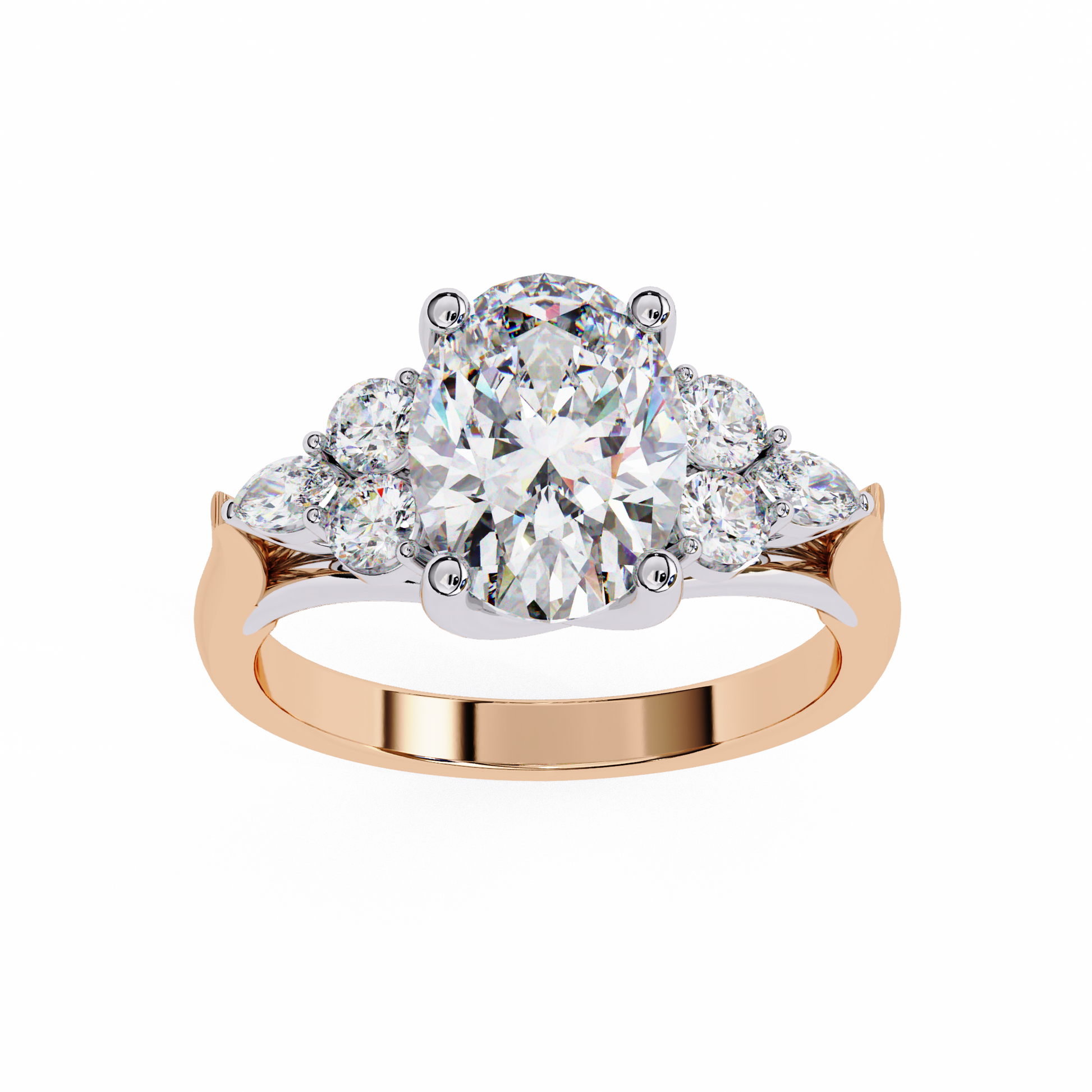 Iris - Rose Gold - oval-angle