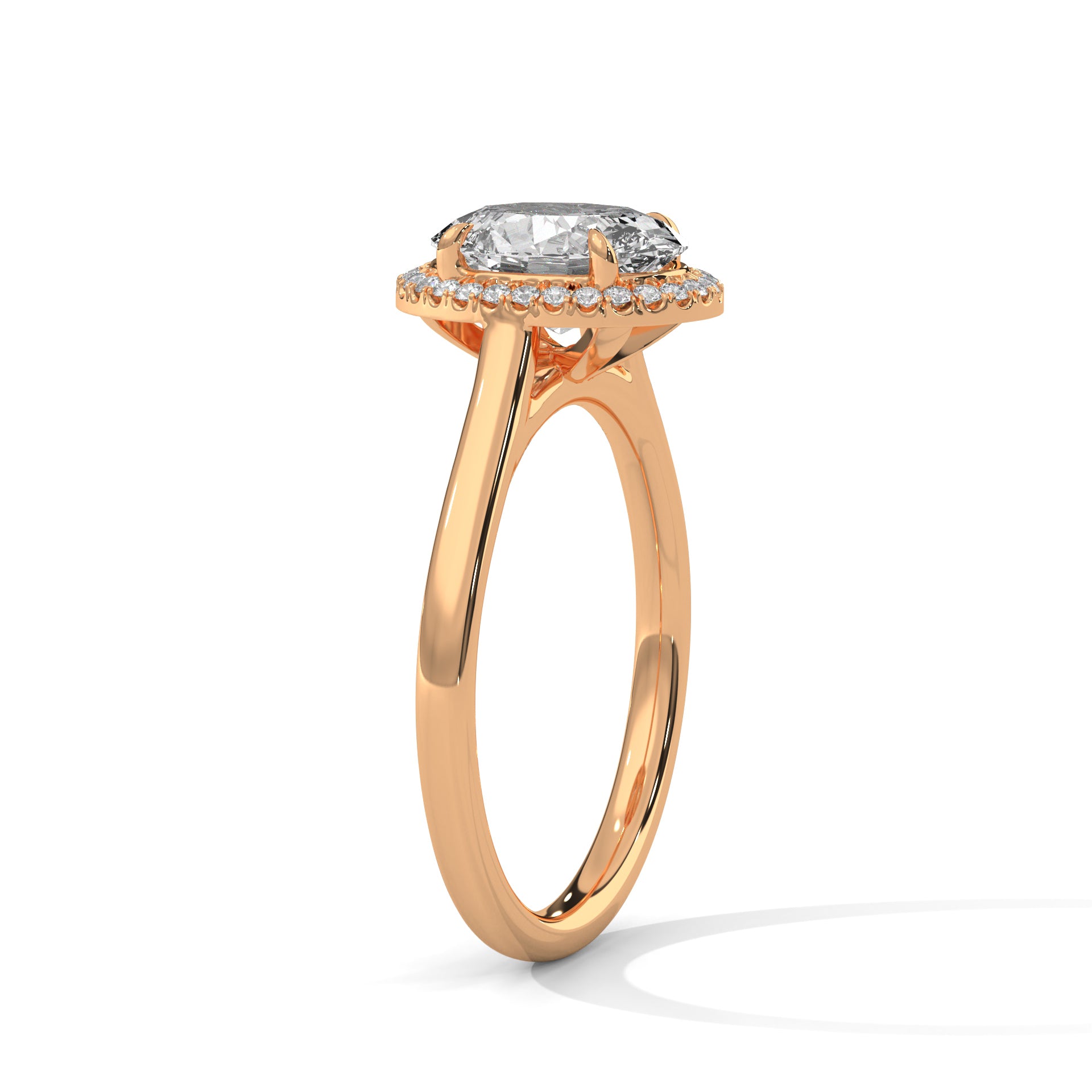 Ivy - Rose Gold - ivy-RG-oval-side