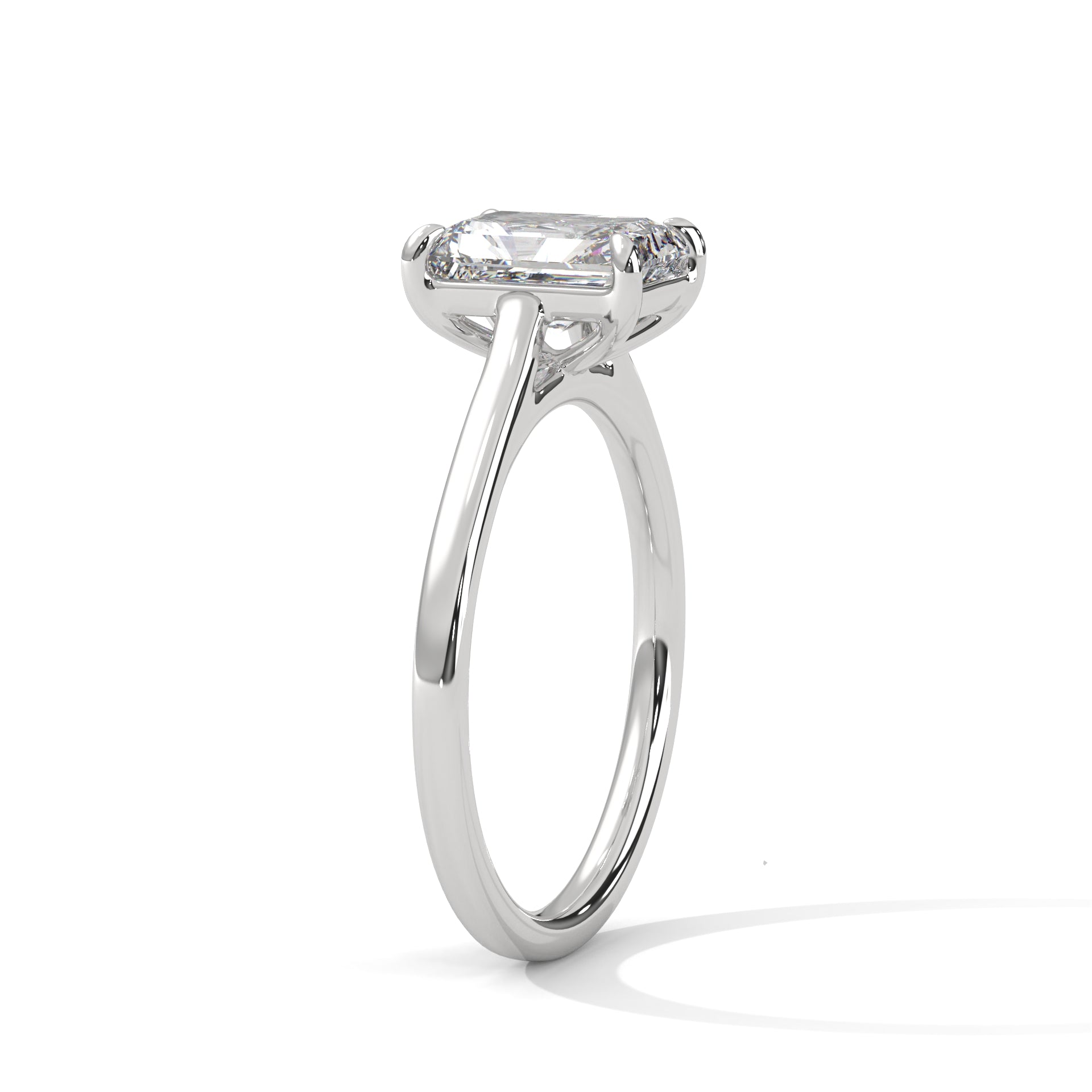 Jasmine - White Gold - jasmine-WG-emerald-side