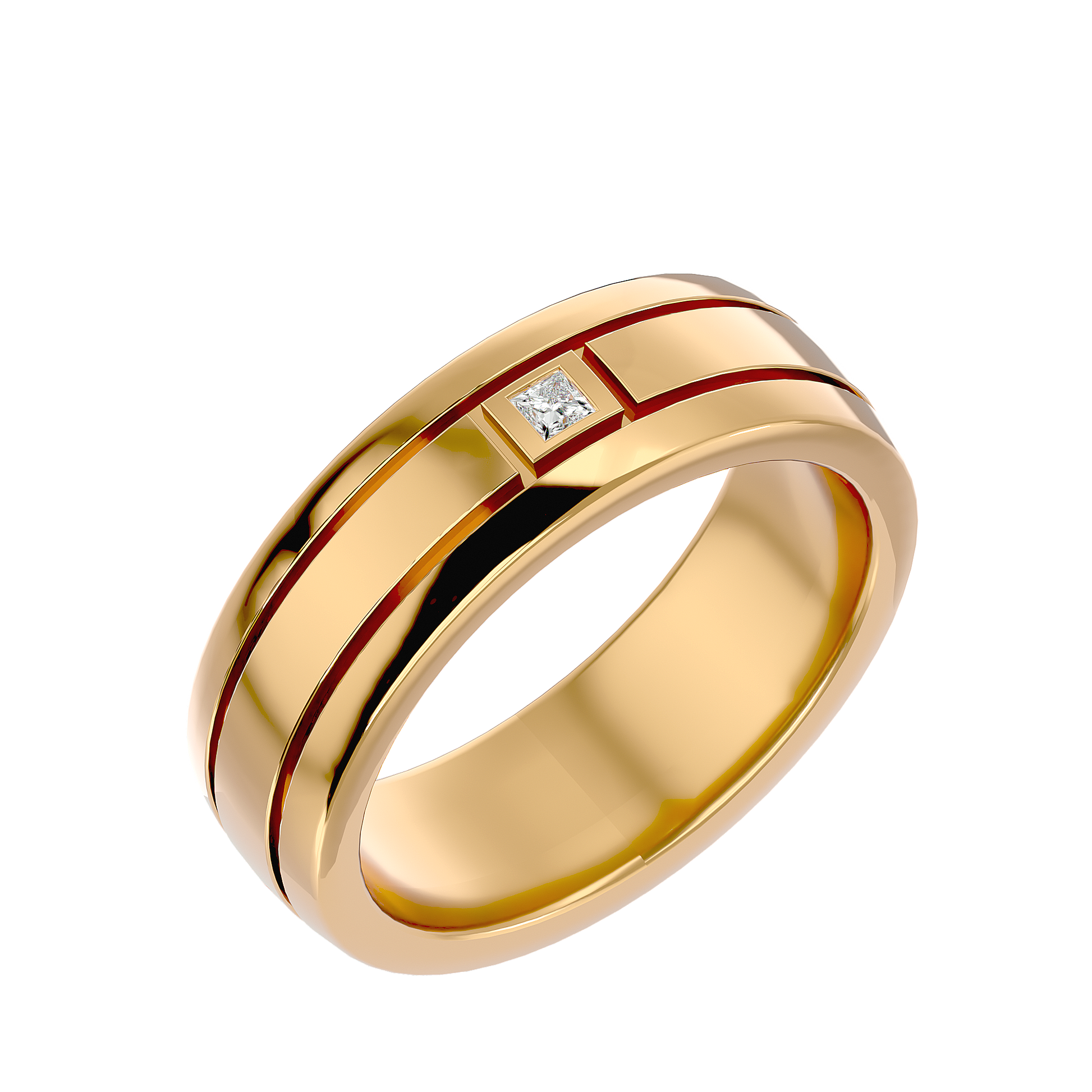 Jay - Yellow Gold - princess-angle