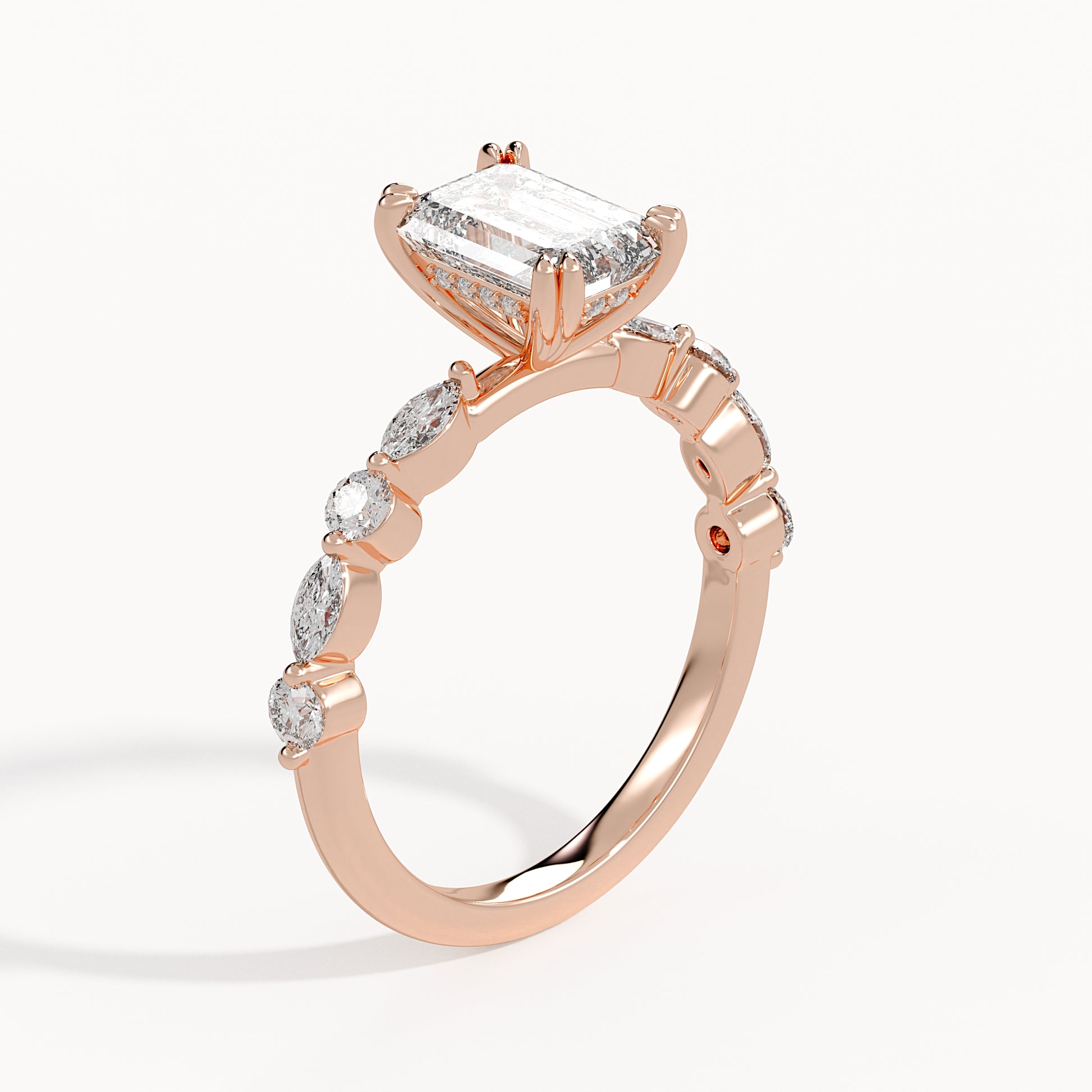 Jessica - Rose Gold - jessica-RG-emerald-angle