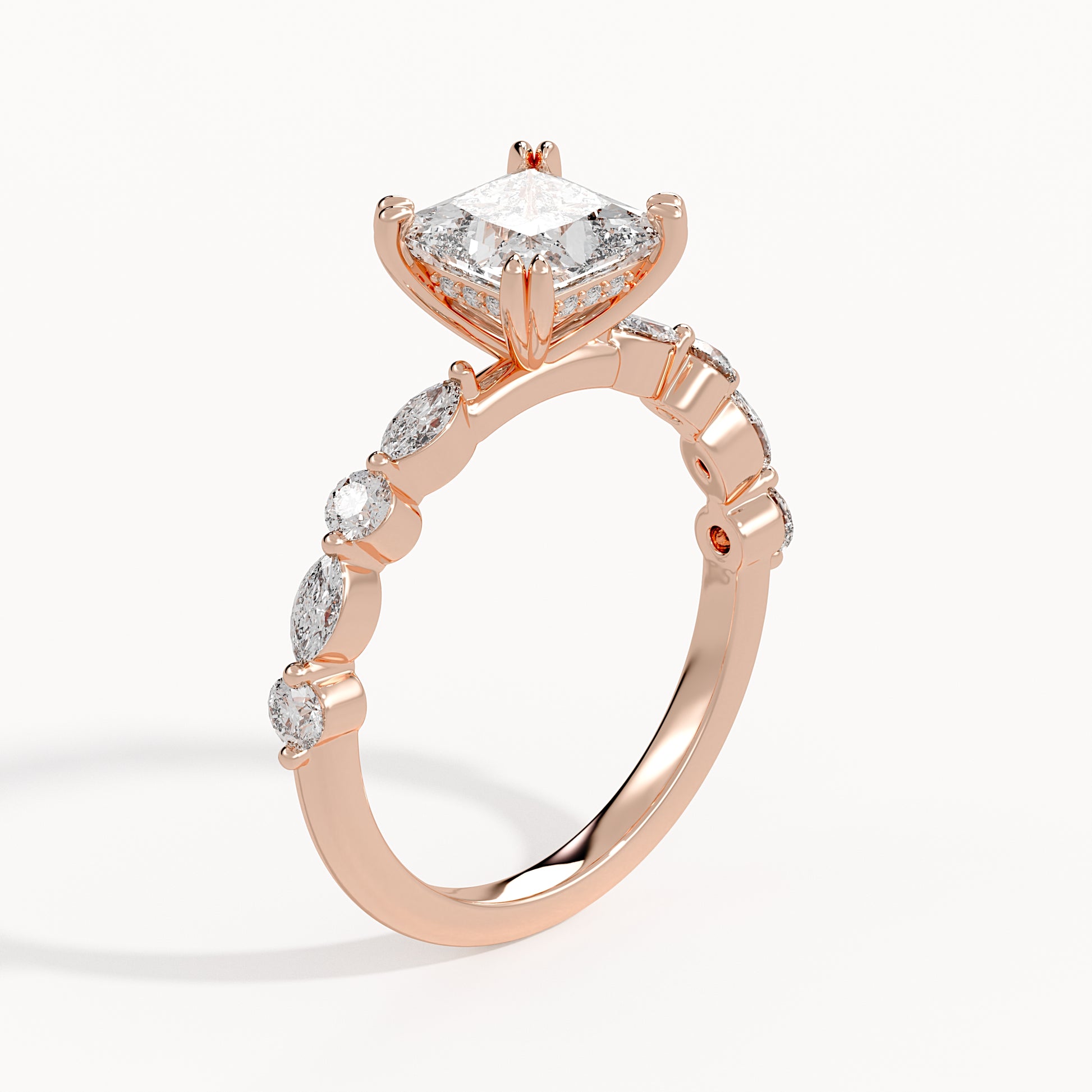 Jessica - Rose Gold - jessica-RG-princess-angle