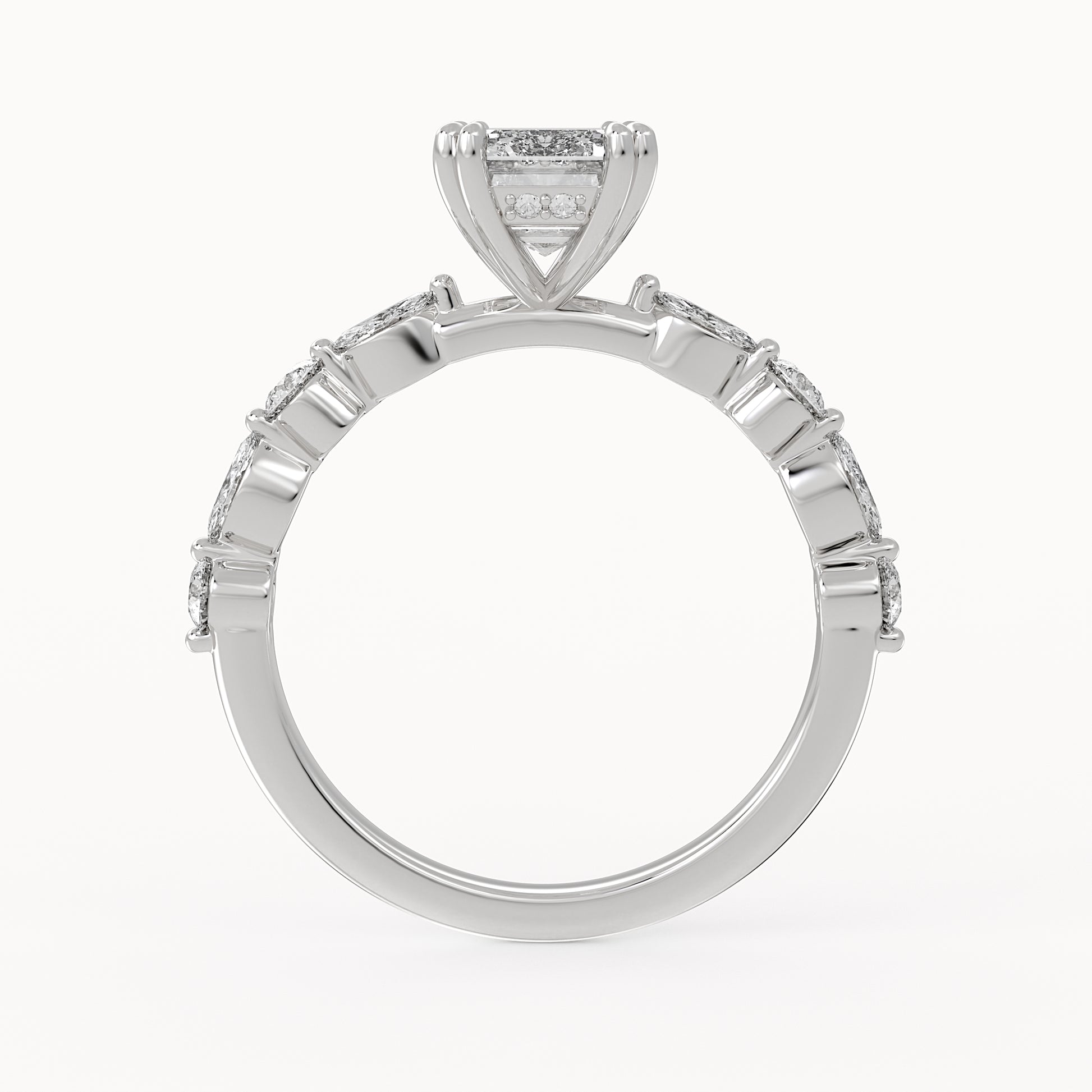 Jessica - White Gold - jessica-WG-emerald-front