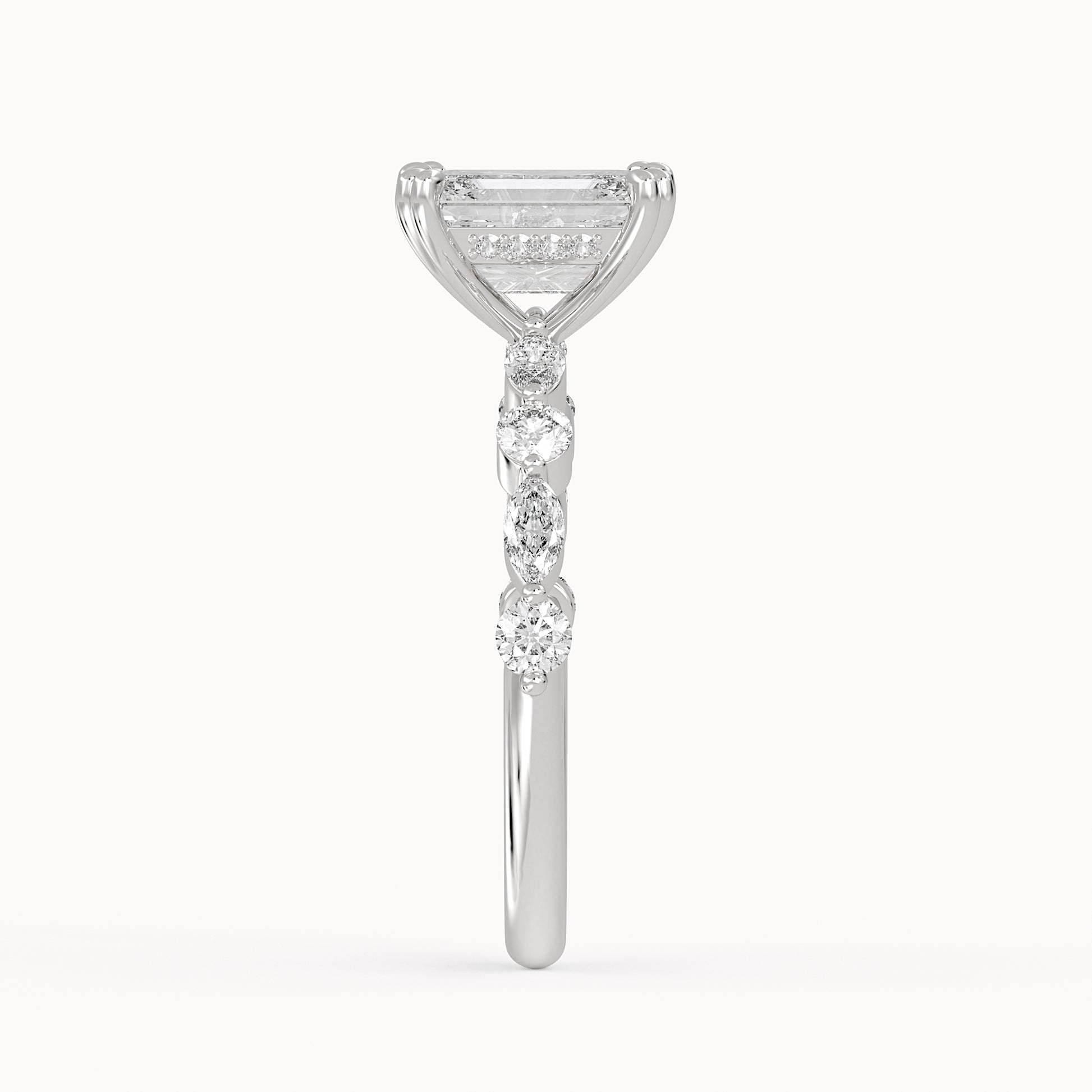 Jessica - White Gold - jessica-WG-emerald-side