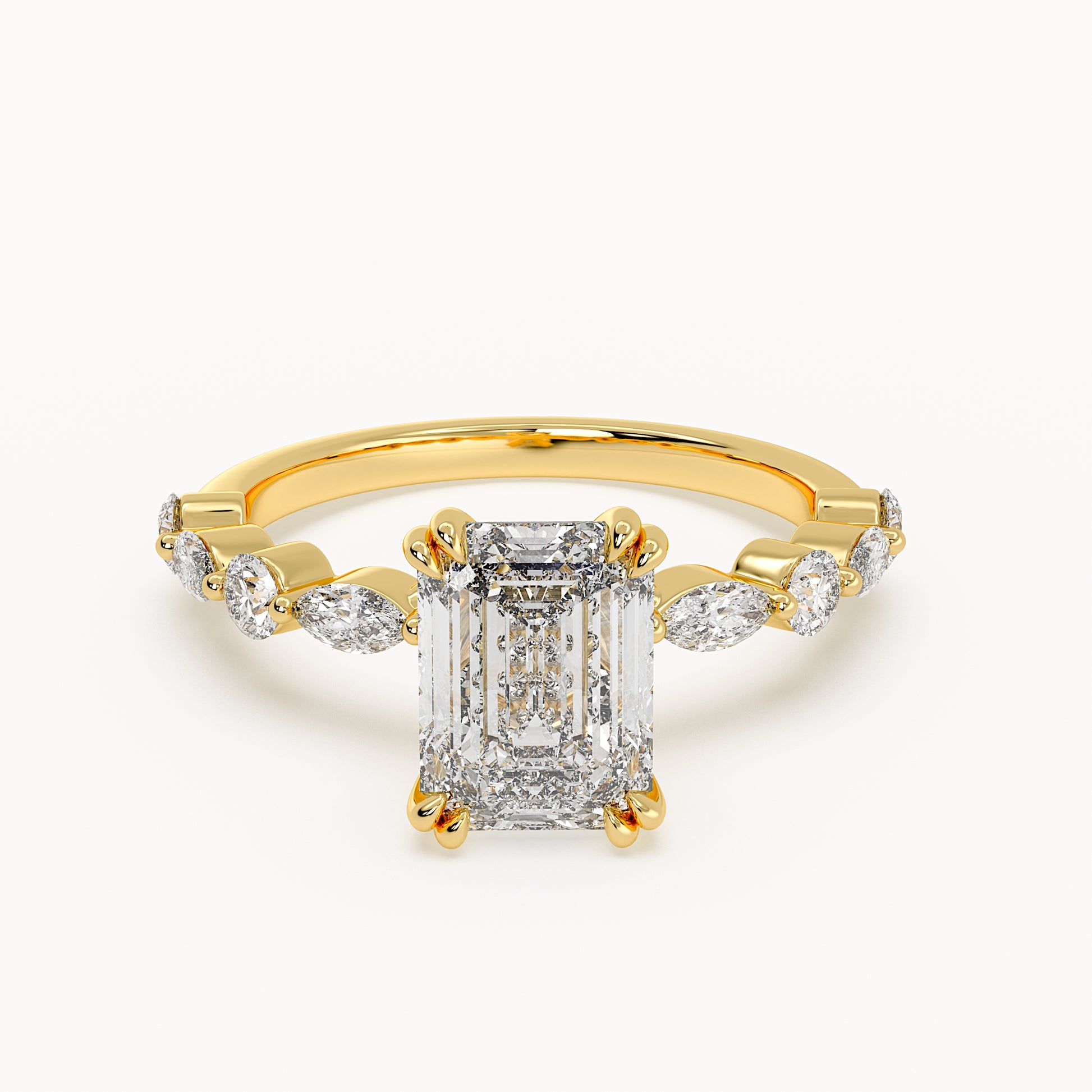 Jessica - Yellow Gold - jessica-YG-emerald-hero