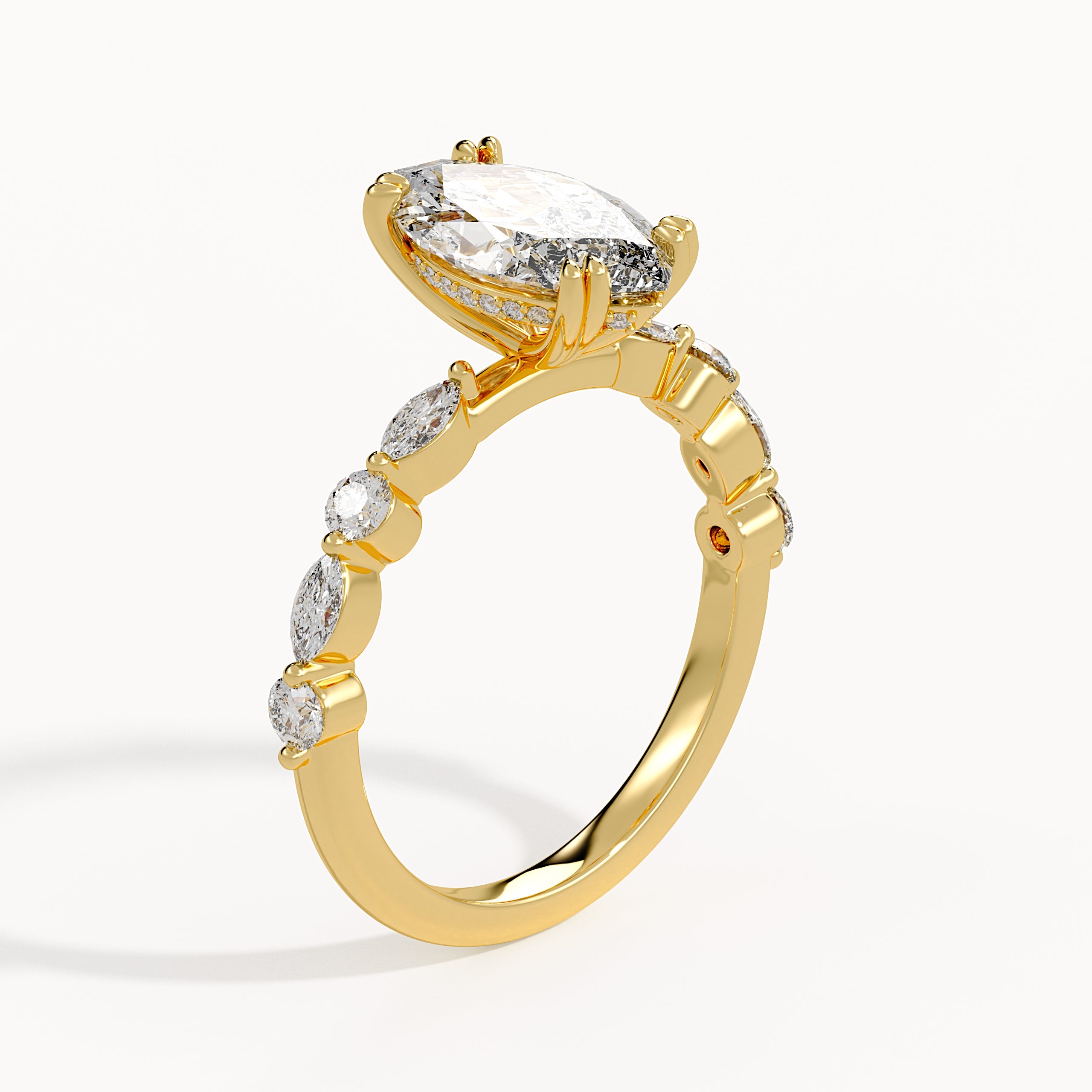 Jessica - Yellow Gold - jessica-YG-marquise-angle