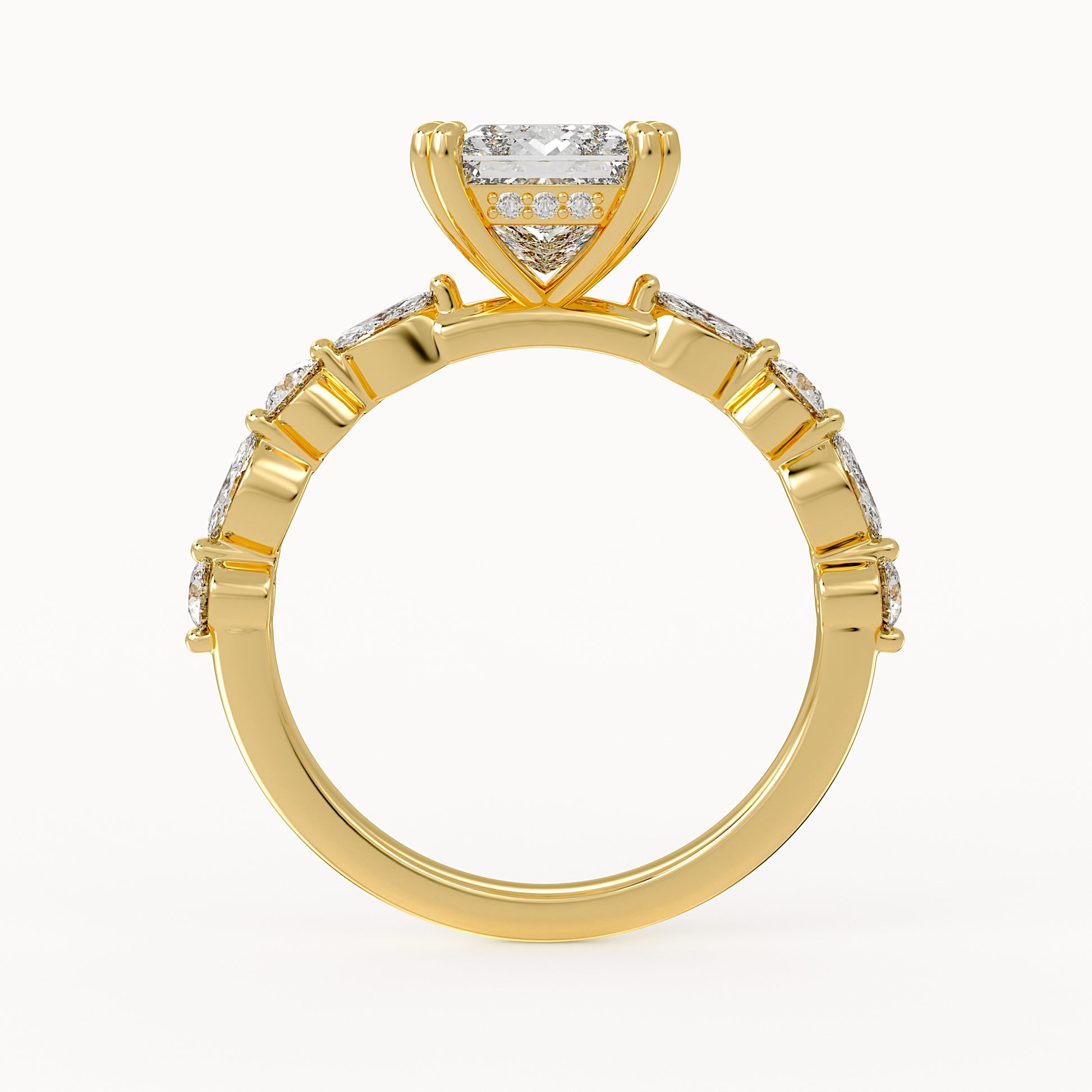 Jessica - Yellow Gold - jessica-YG-princess-front
