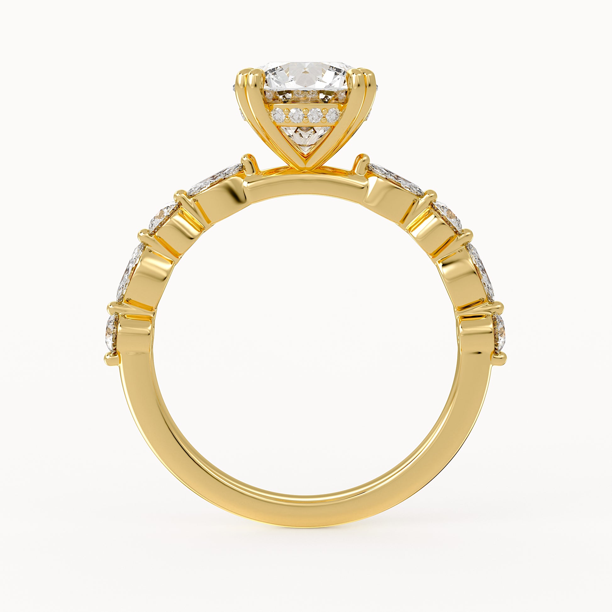Jessica - Yellow Gold - jessica-YG-round-front