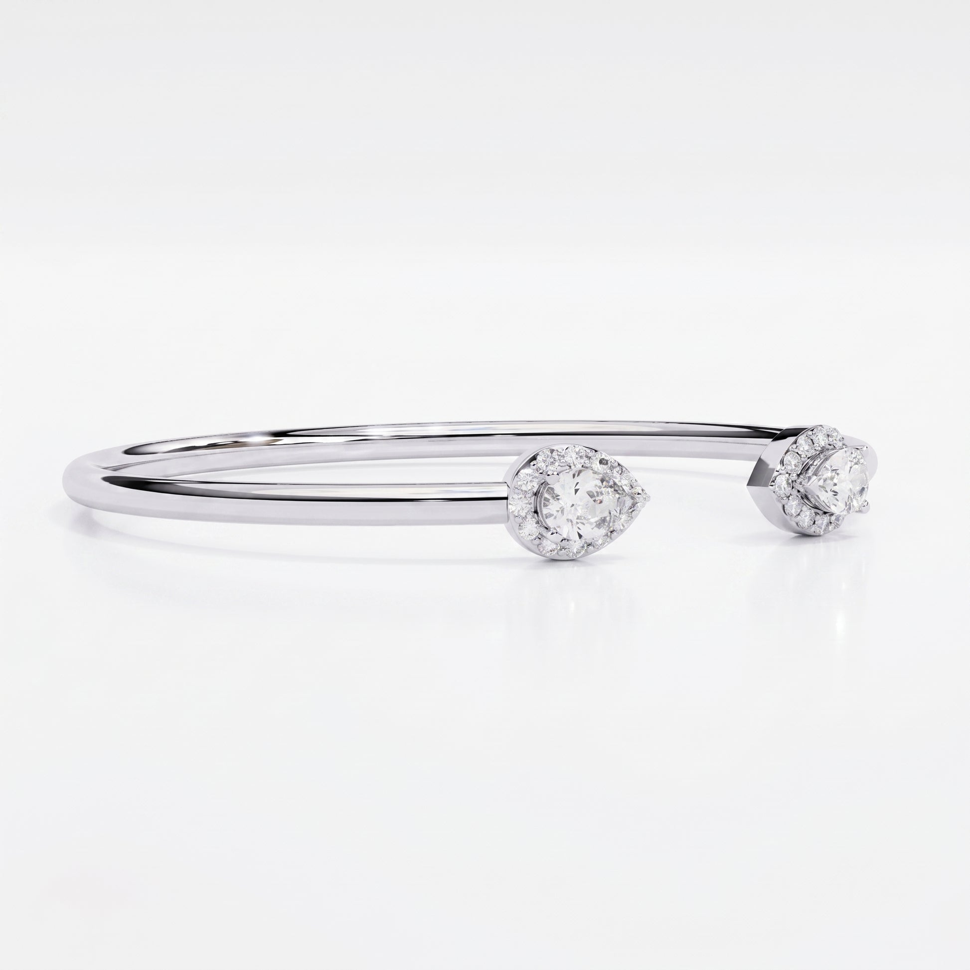 Leila - White Gold - leila-WG-pear-side