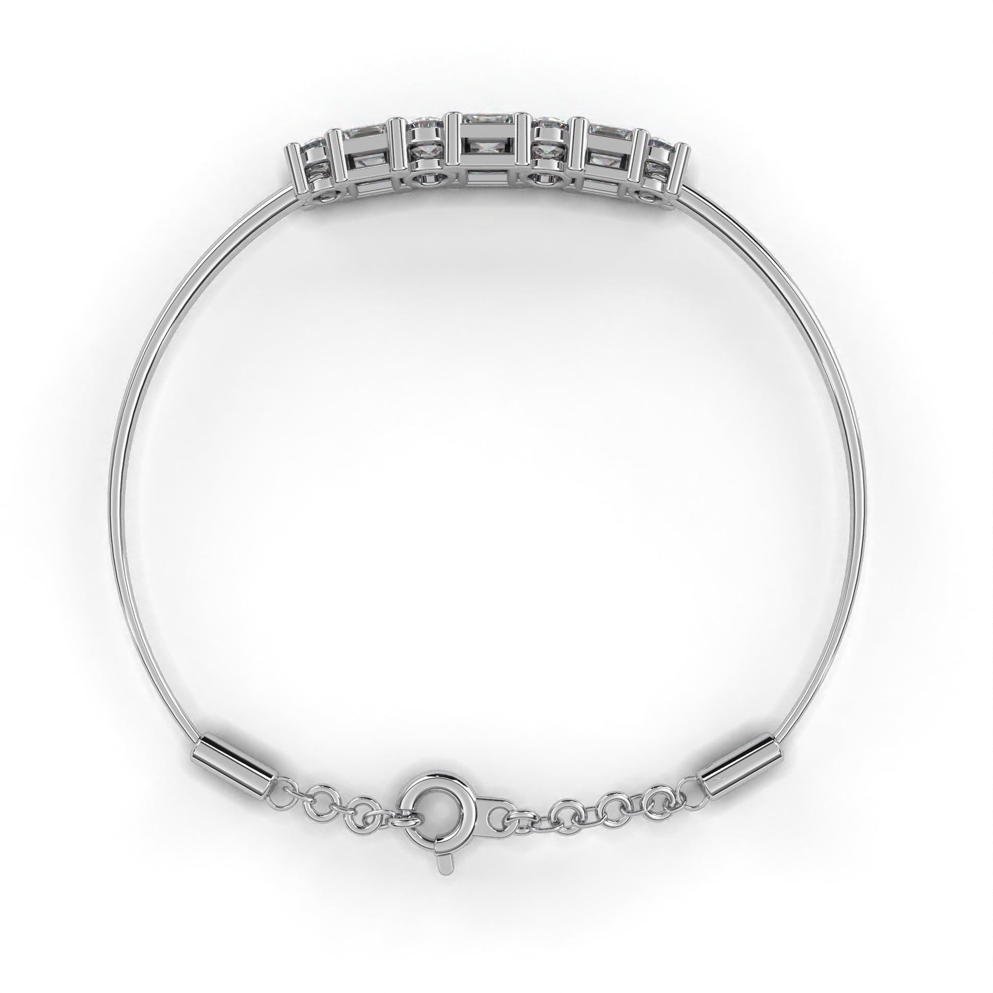 Leonie - White Gold - leonie-WG-emerald-top