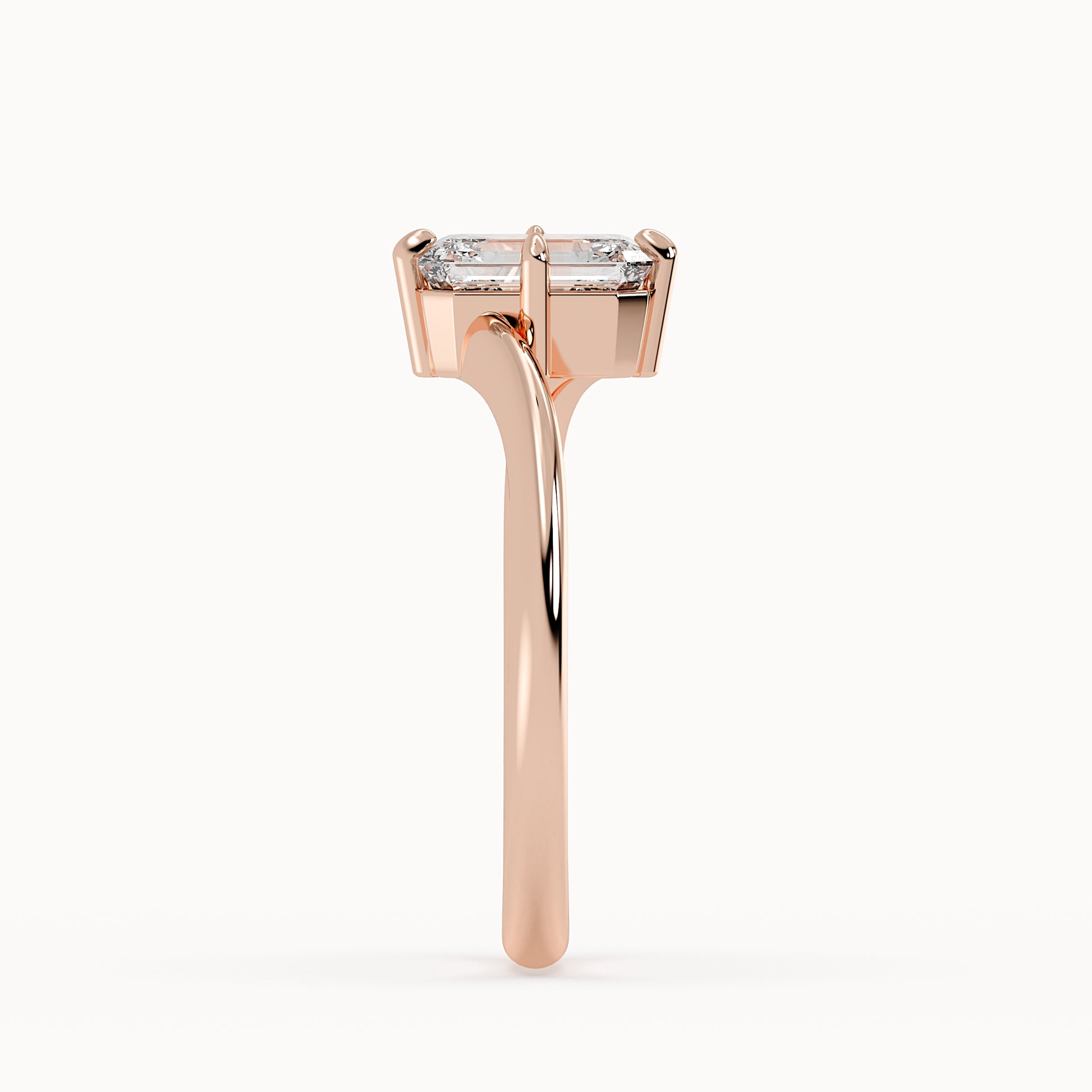 Lily - Rose Gold - lily-RG-emerald-side