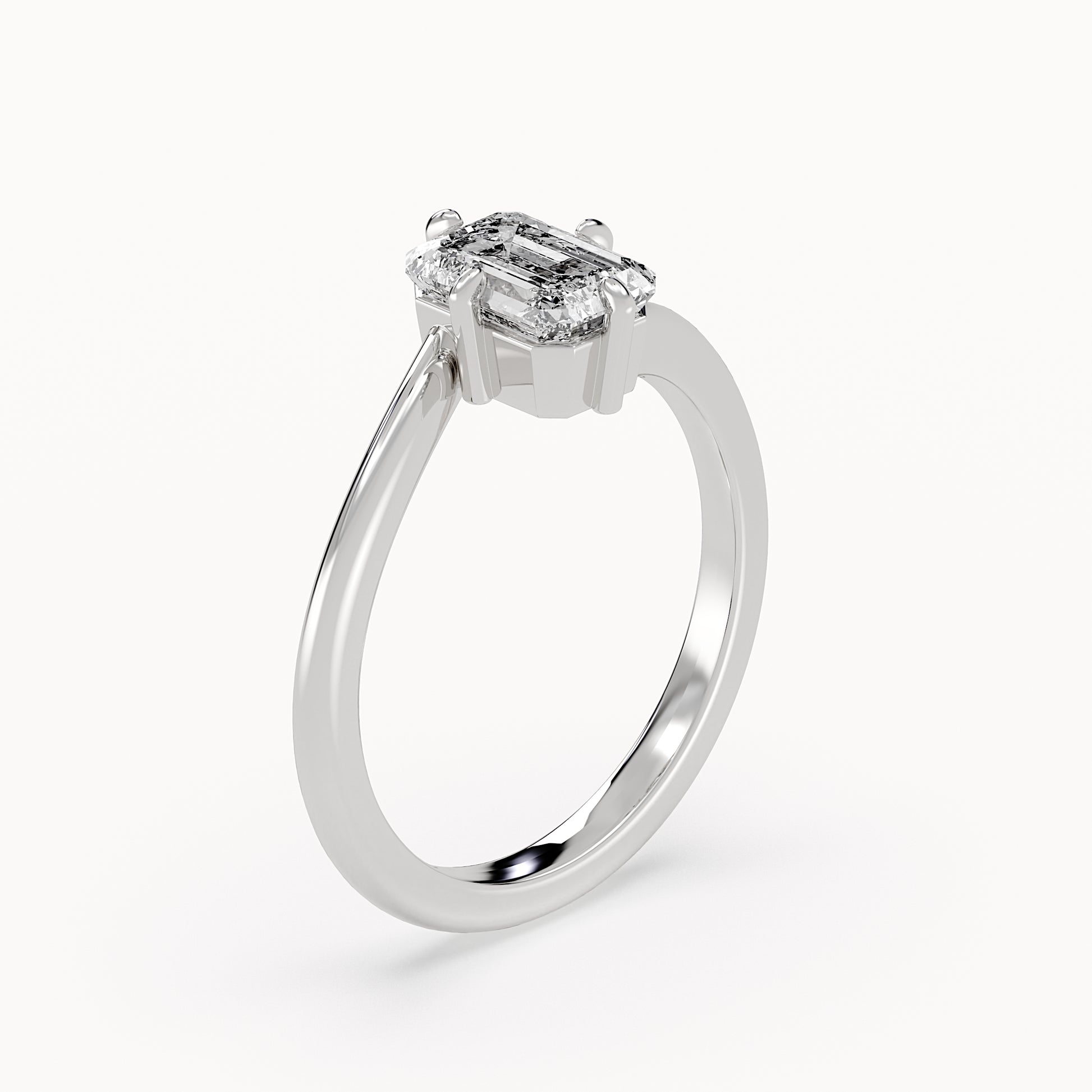 Lily - White Gold - lily-WG-emerald-angle