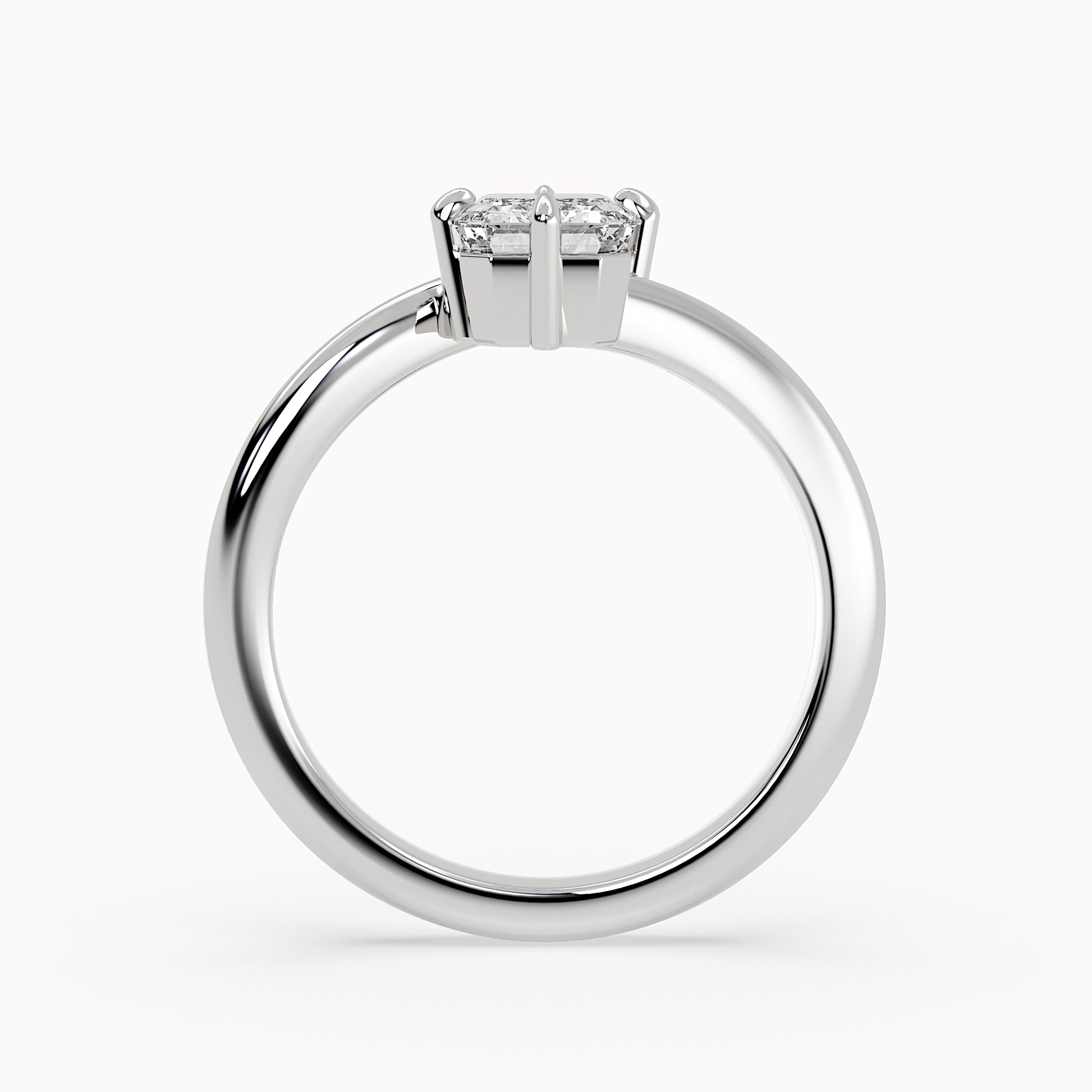Lily - White Gold - lily-WG-emerald-front