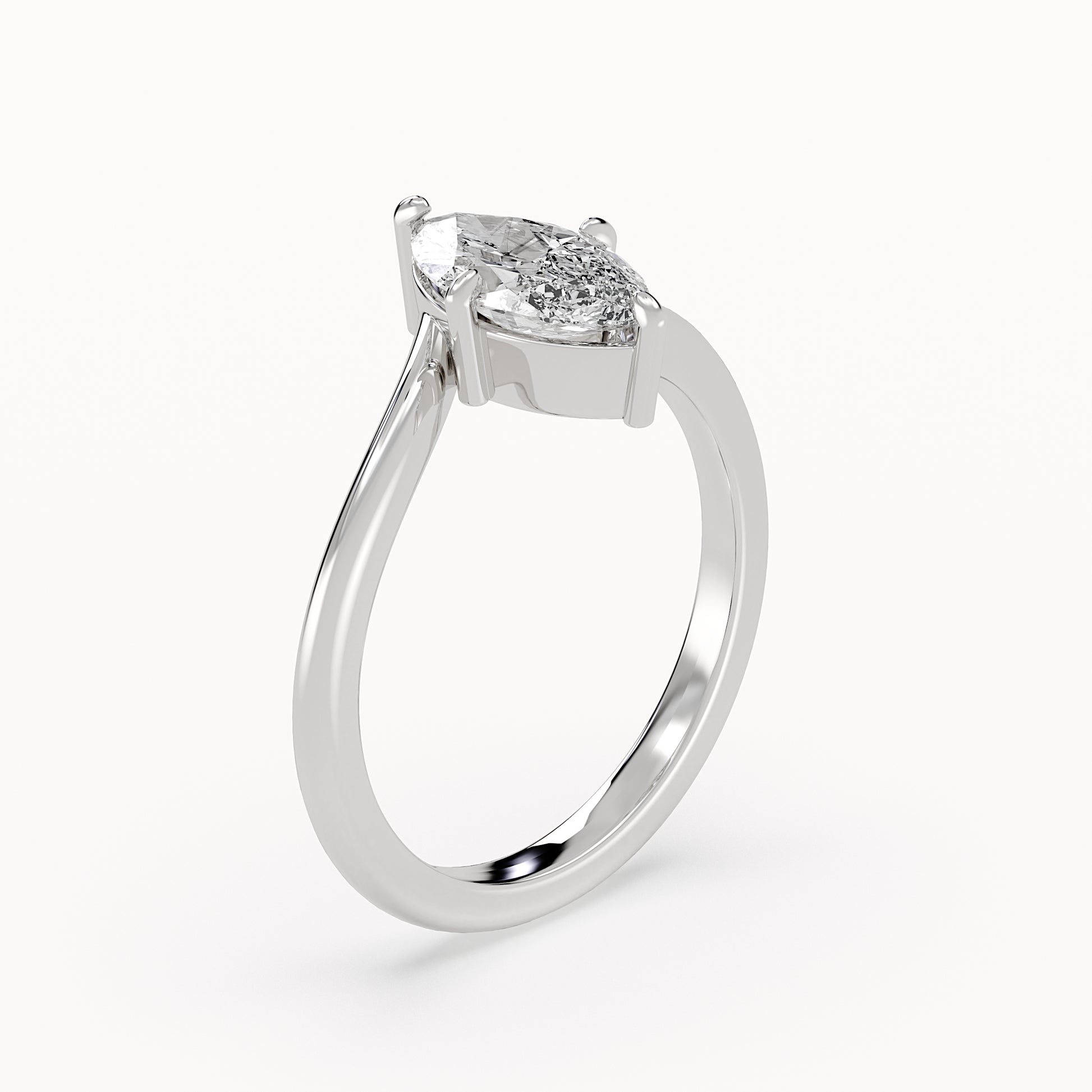 Lily - White Gold - lily-WG-marquise-angle