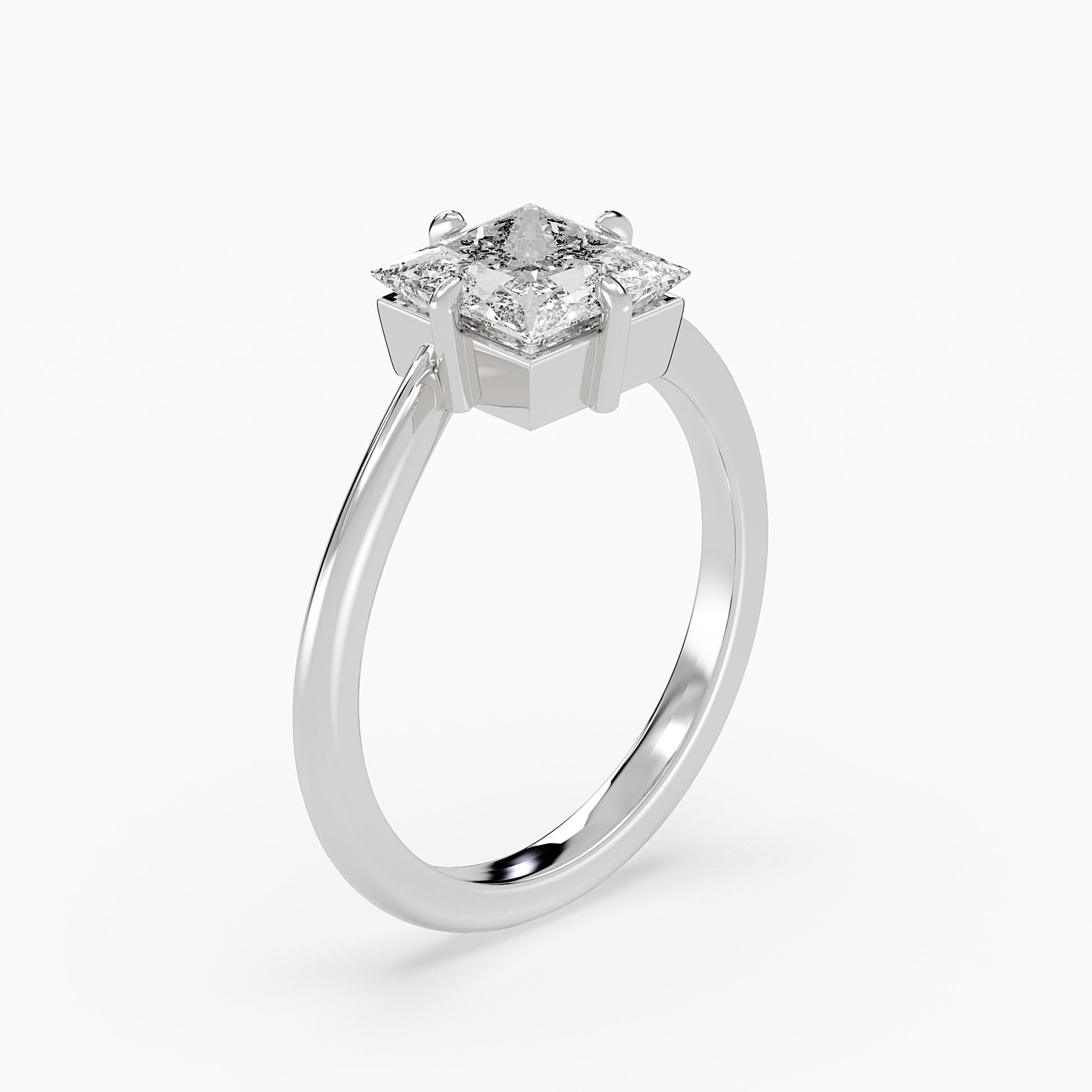 Lily - White Gold - lily-WG-princess-angle