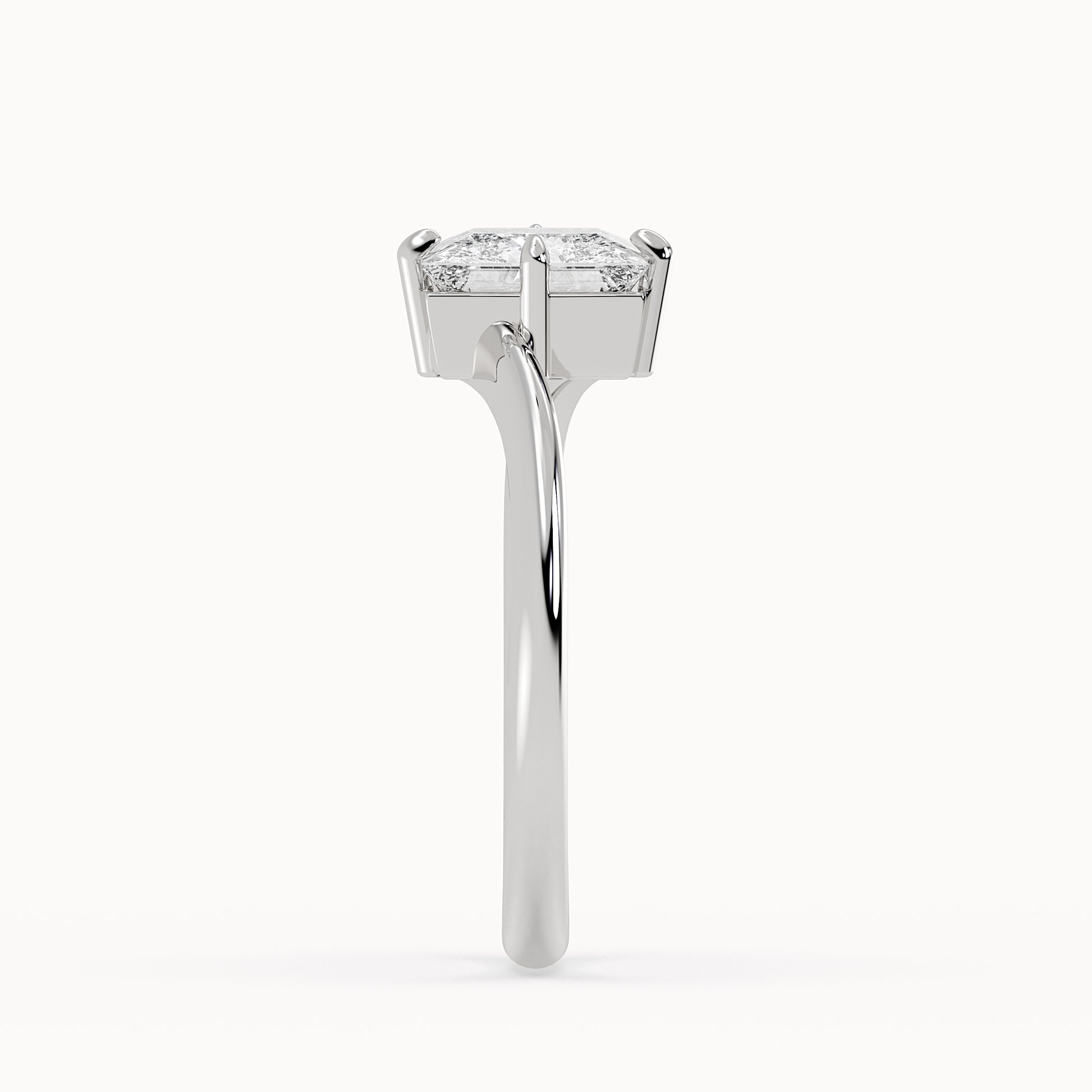 Lily - White Gold - lily-WG-princess-side