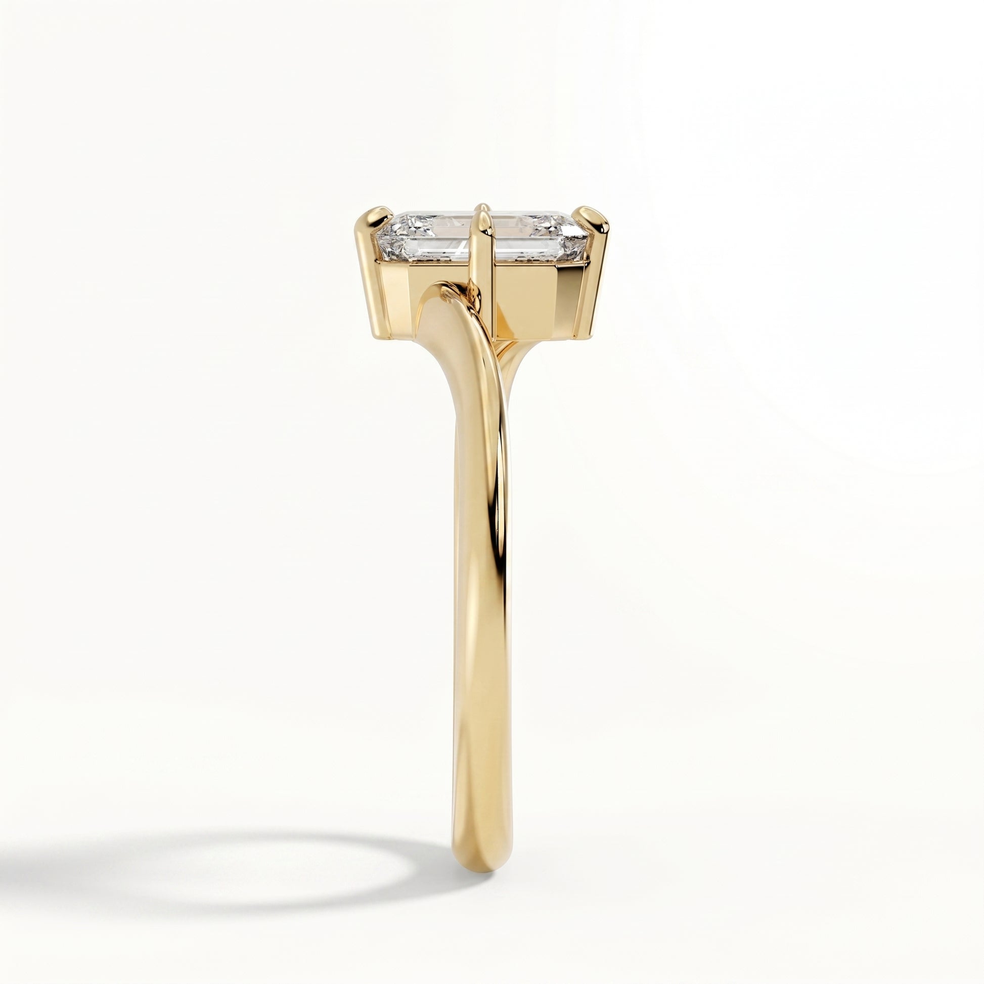 Lily - Yellow Gold - lily-YG-emerald-side