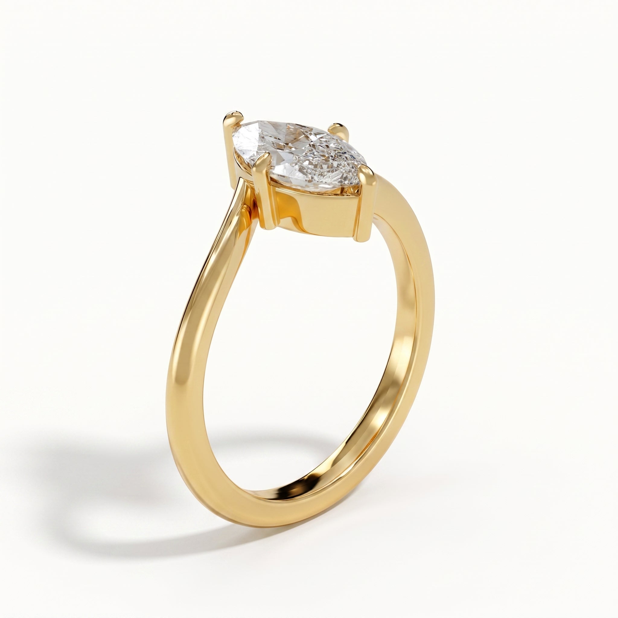 Lily - Yellow Gold - lily-YG-marquise-angle