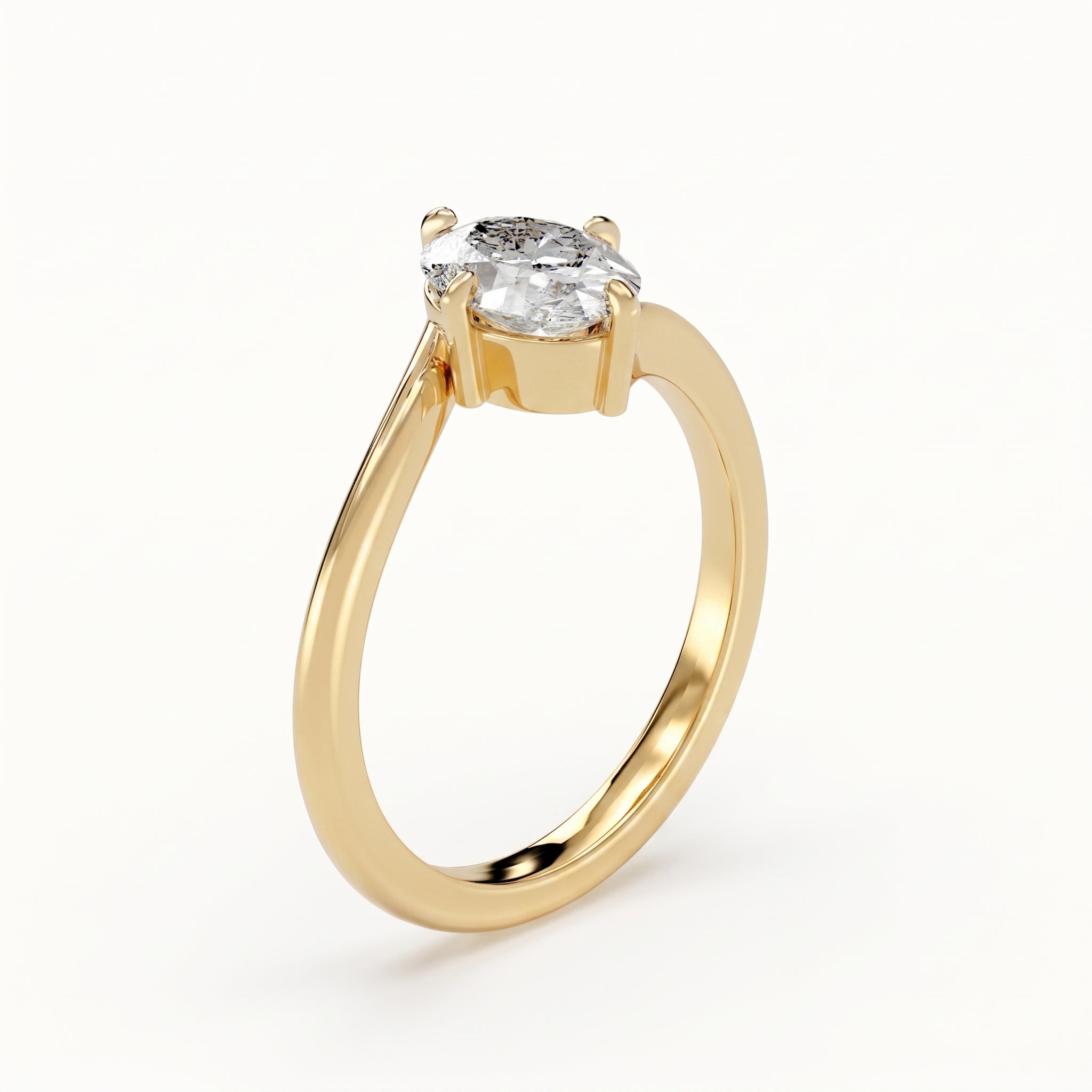 Lily - Yellow Gold - lily-YG-oval-angle