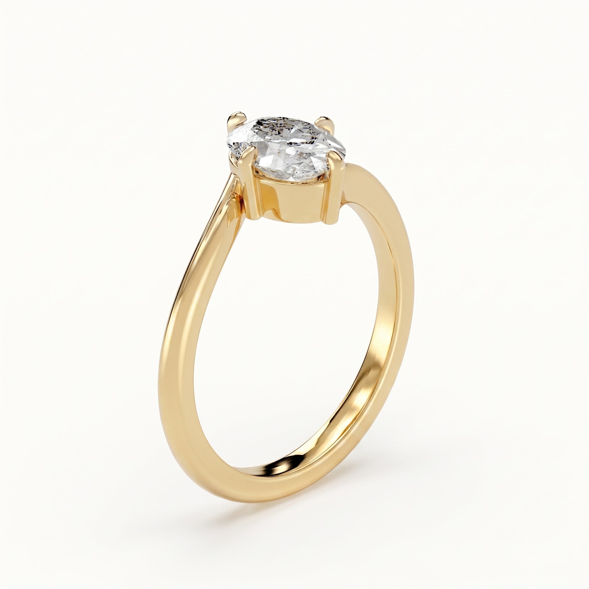 Lily - Yellow Gold - lily-YG-oval-angle