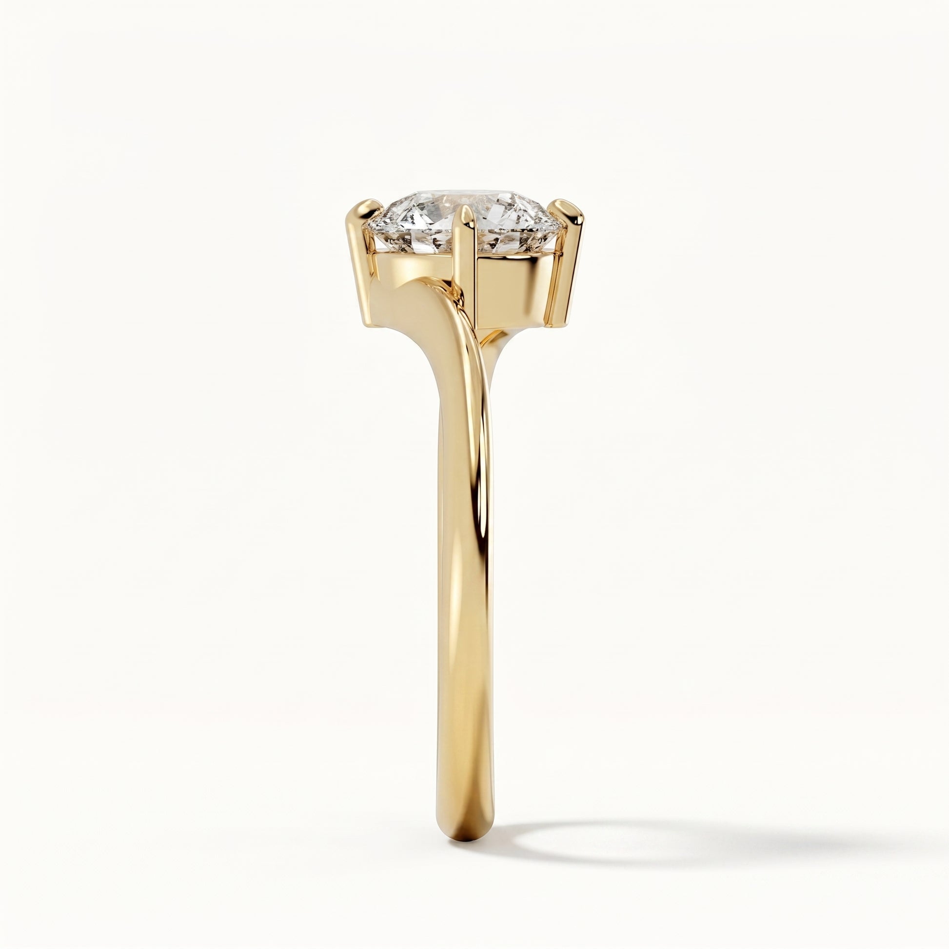 Lily - Yellow Gold - lily-YG-round-side